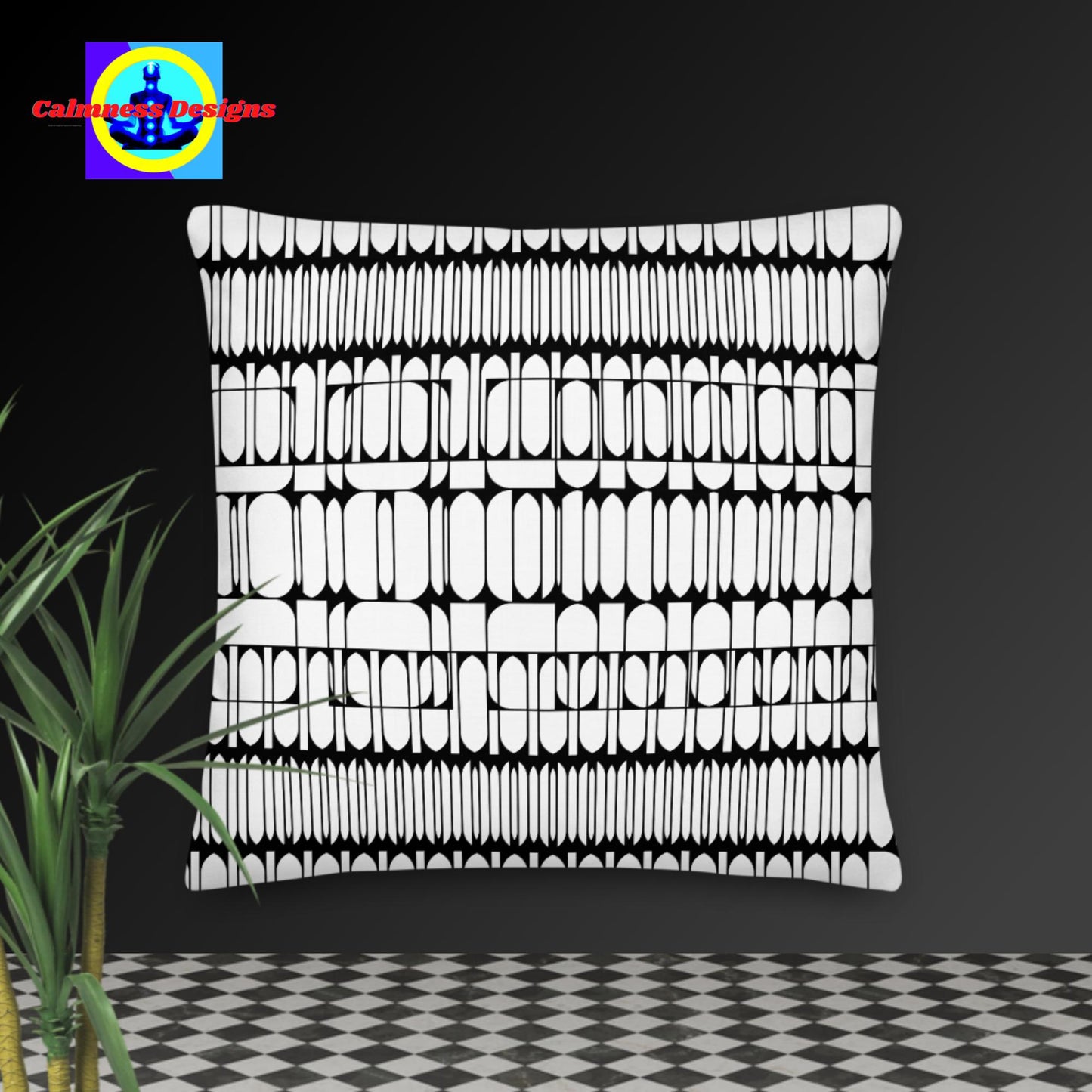 Atom Digital Lines, Premium Pillow