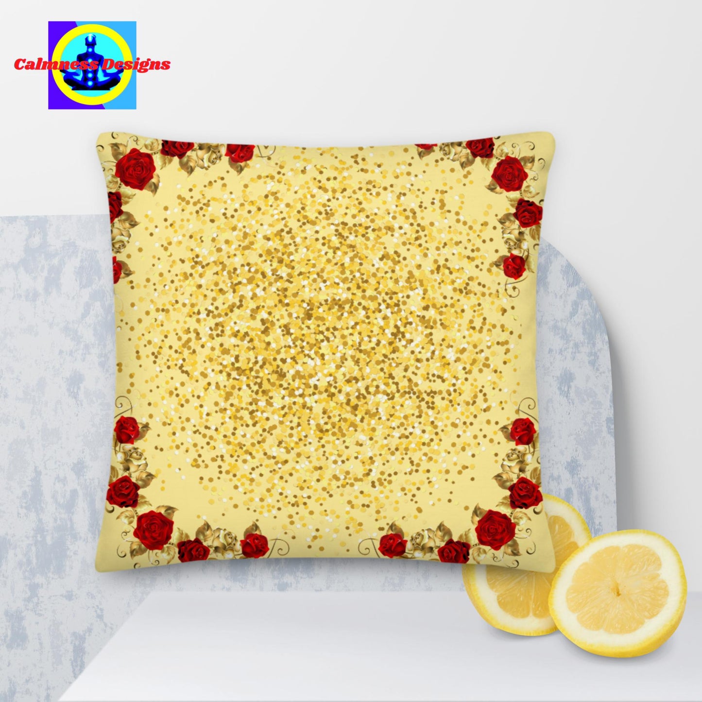 Gold-Dust, Red-Rose Gold, Premium Pillow