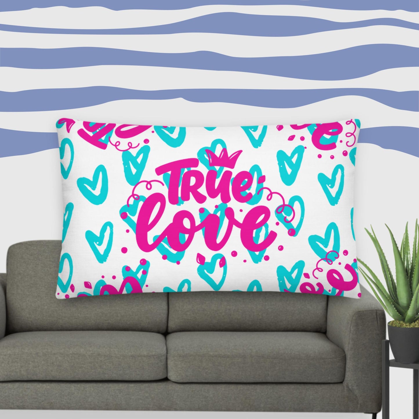 True Love, Hearts, Premium Pillow