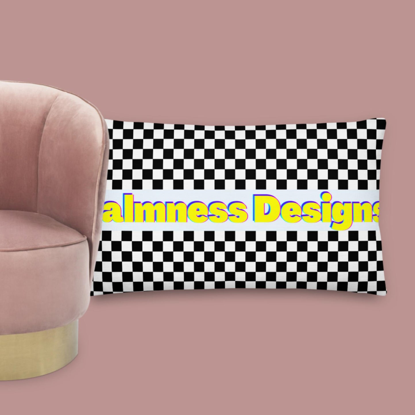Checkered Calmness Designs, Premium Pillow