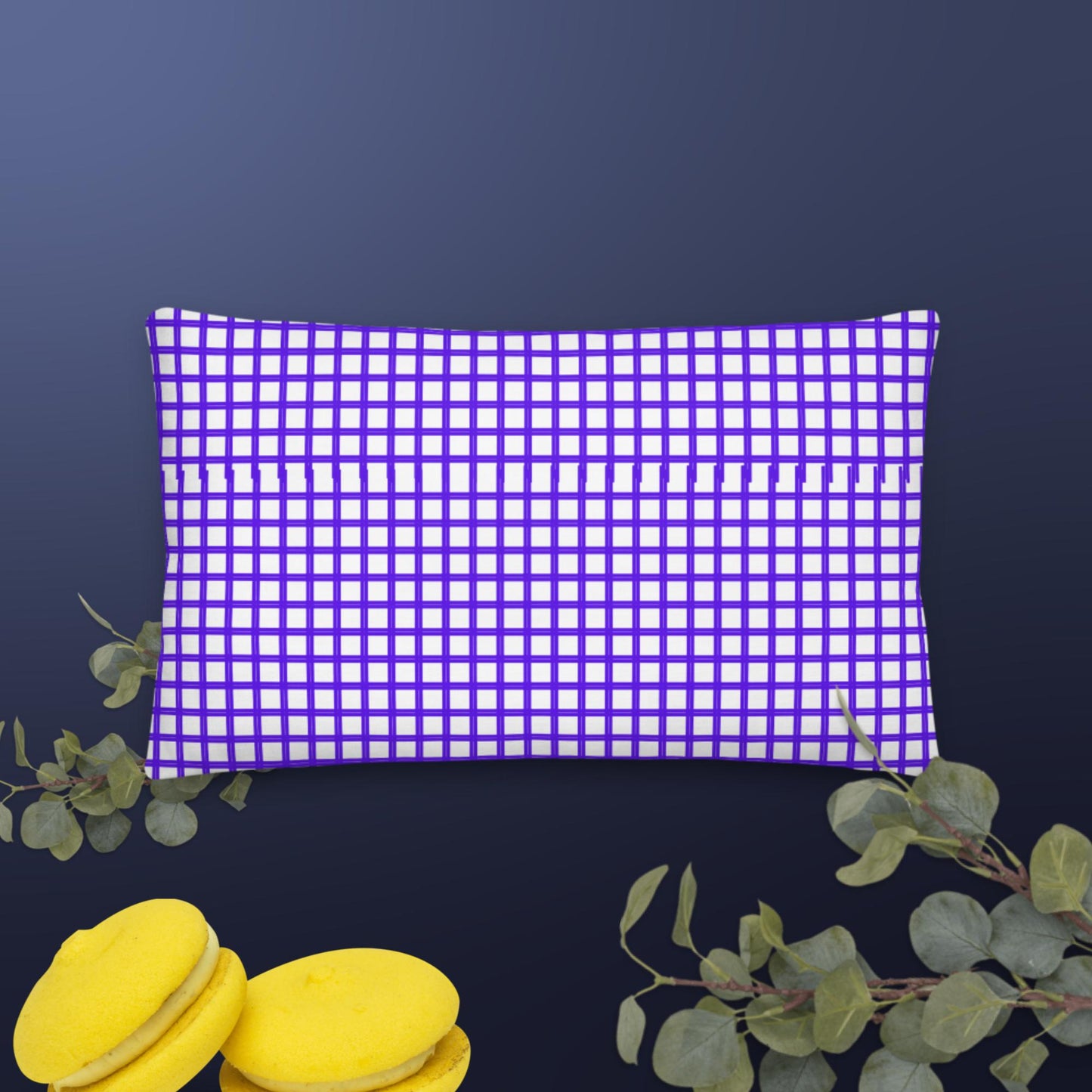 Grid Lines, Calmness Designs, , Premium Pillow