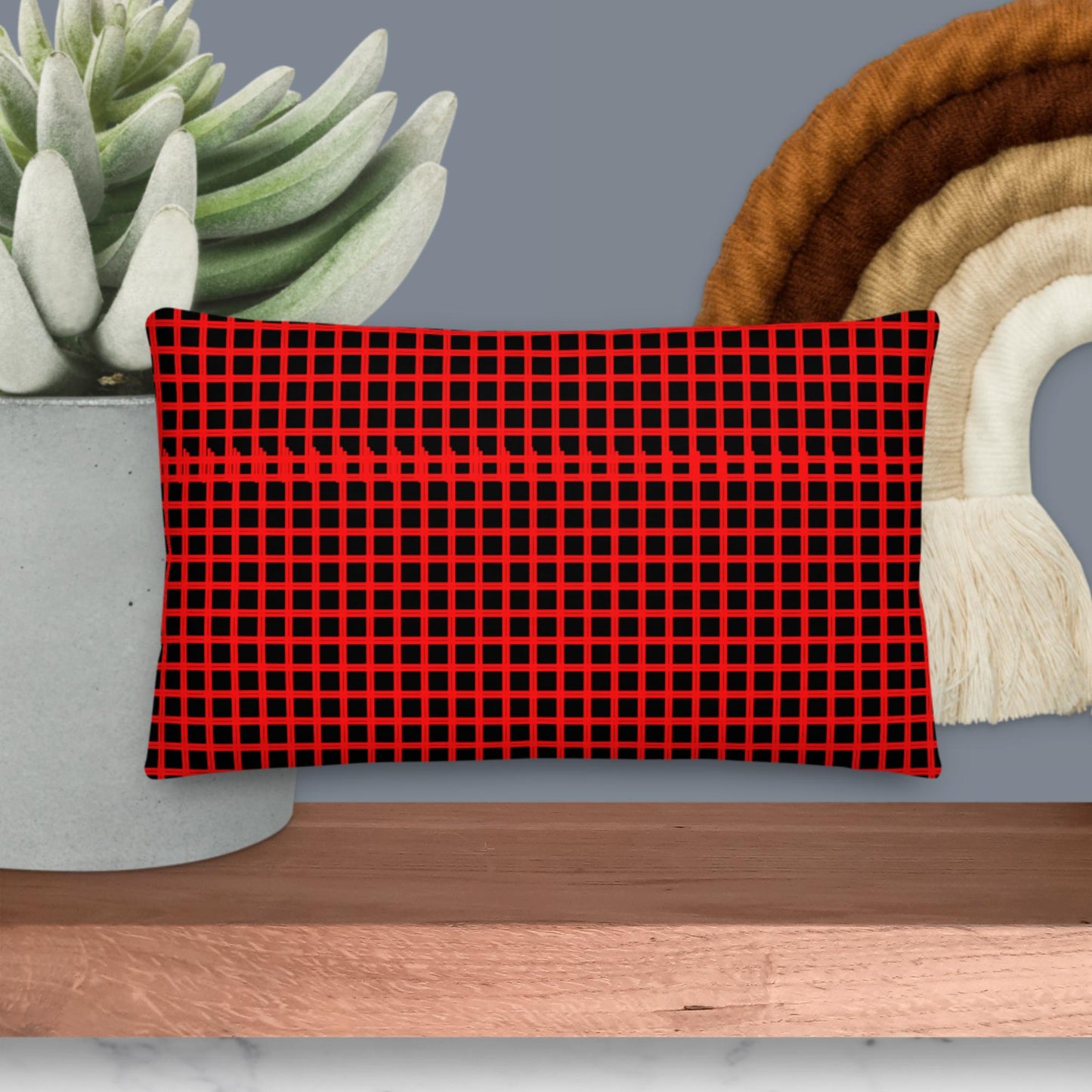Grid Lines, Calmness Designs, Premium Pillow