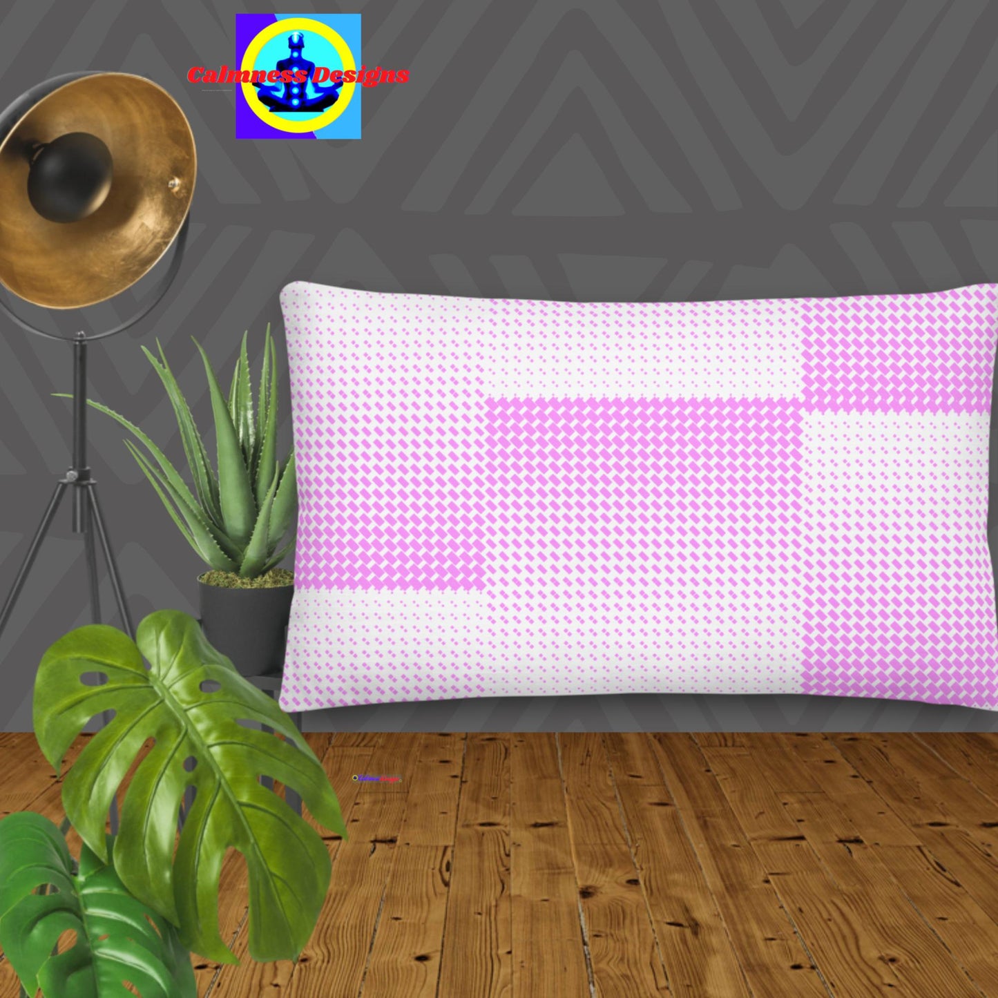 Calmness Designs, Pink Diamond Neon Premium Pillow
