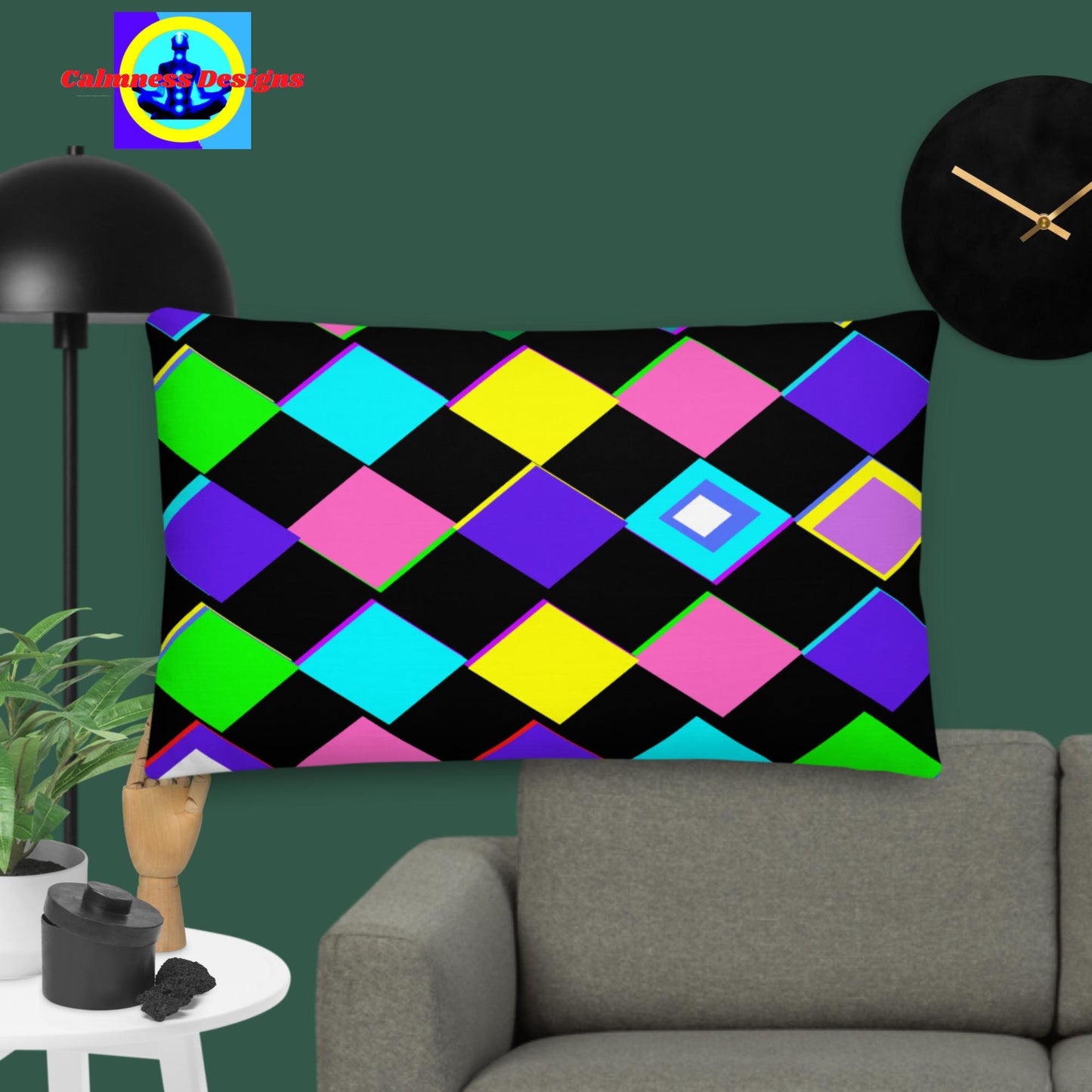 Calmness Designer Diamond Designs, Premium Pillow