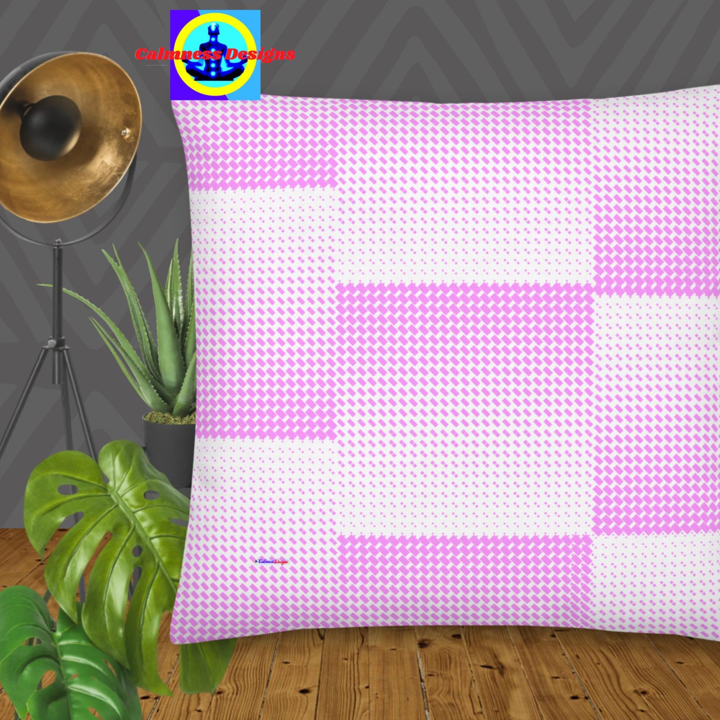 Calmness Designs, Pink Diamond Neon Premium Pillow