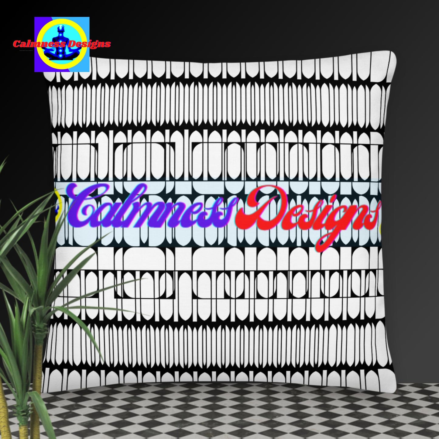 Atom Digital Lines, Premium Pillow