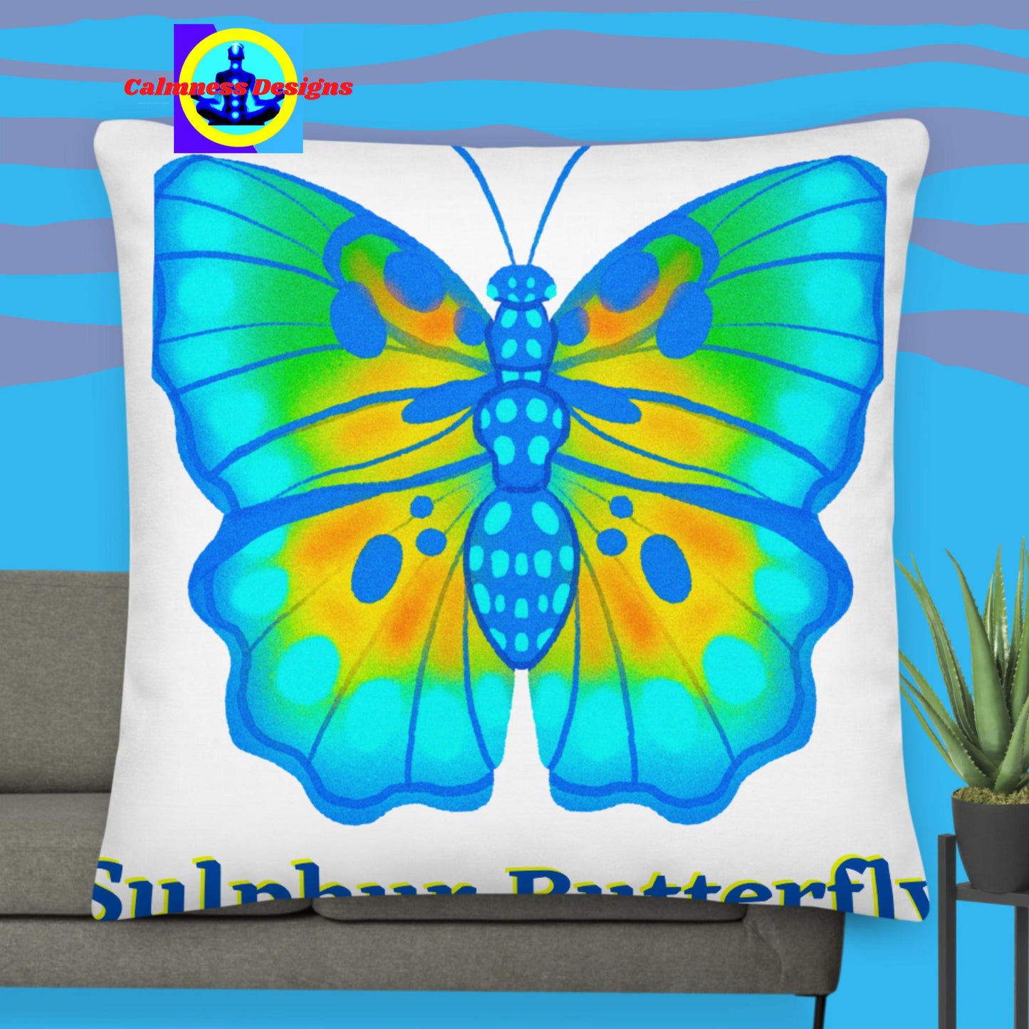 Sulphur Butterfly Premium Pillow