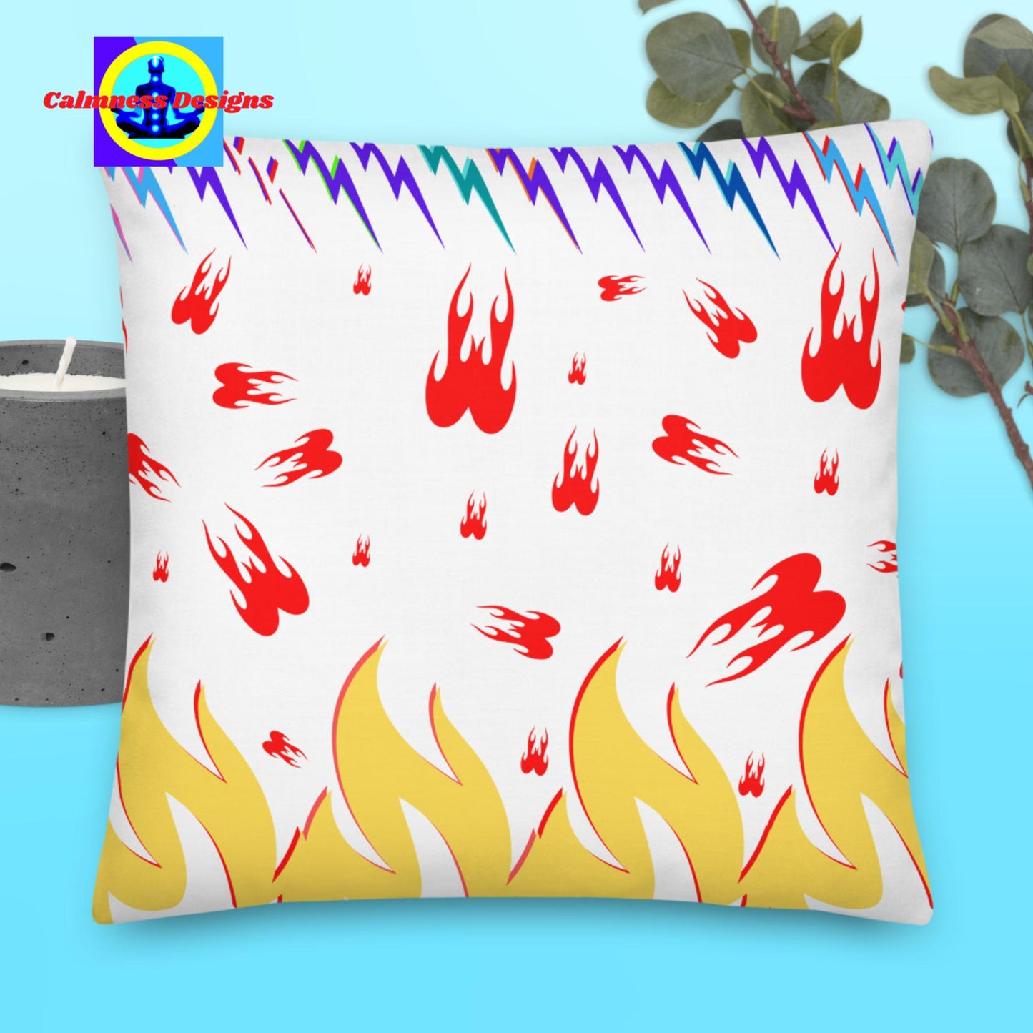 Fire Lighting, Calmness Designs, Styles, Premium Pillow