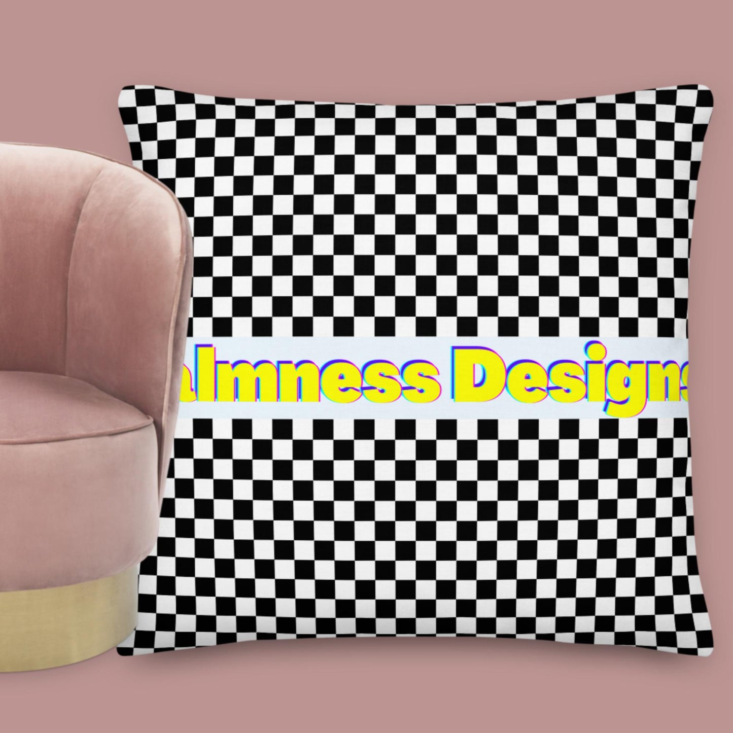 Checkered Calmness Designs, Premium Pillow