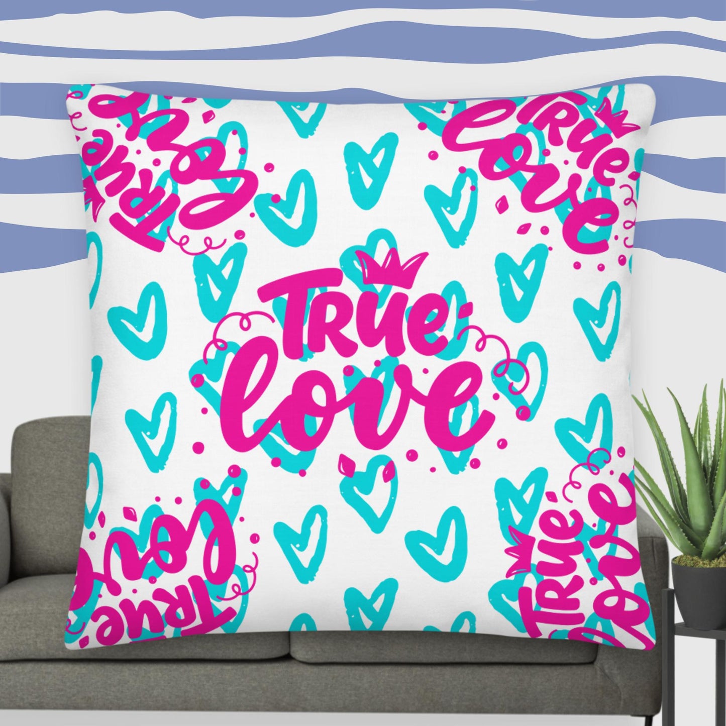 True Love, Hearts, Premium Pillow