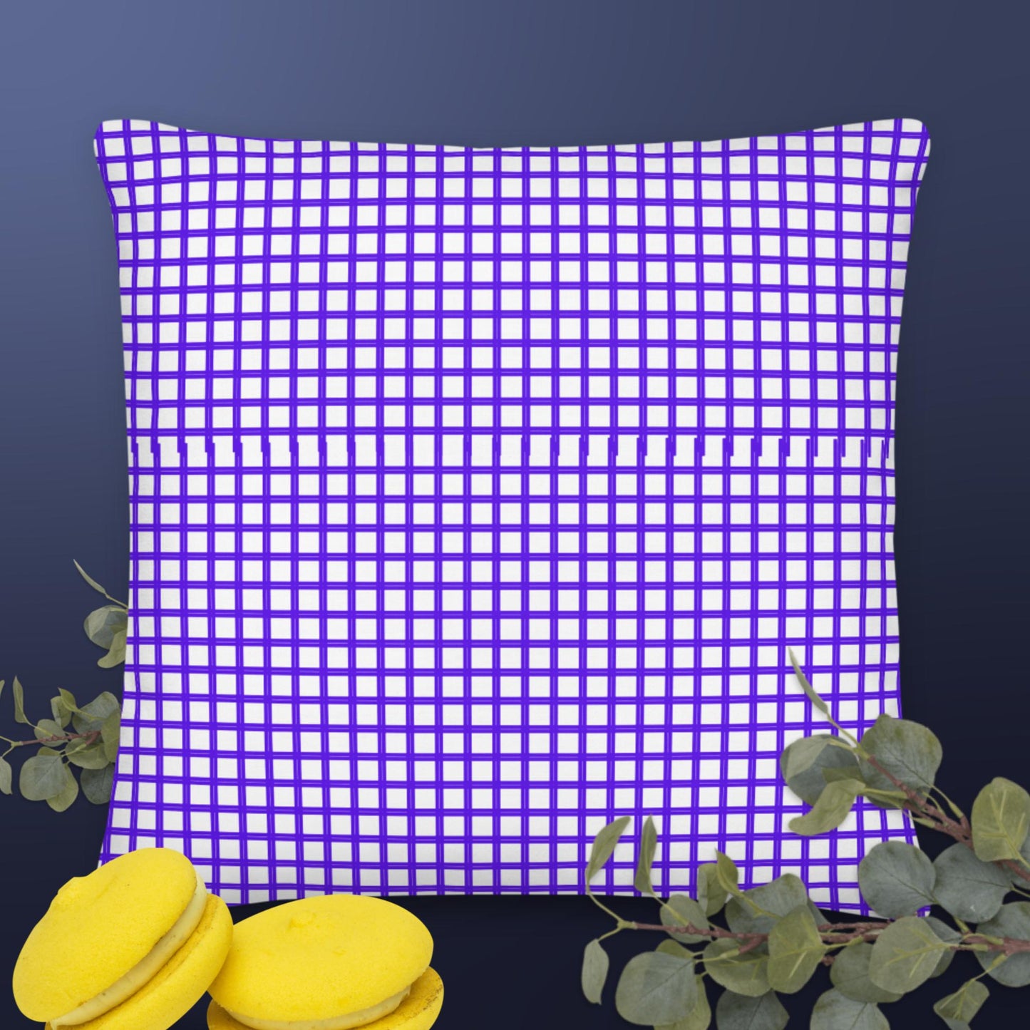 Grid Lines, Calmness Designs, , Premium Pillow