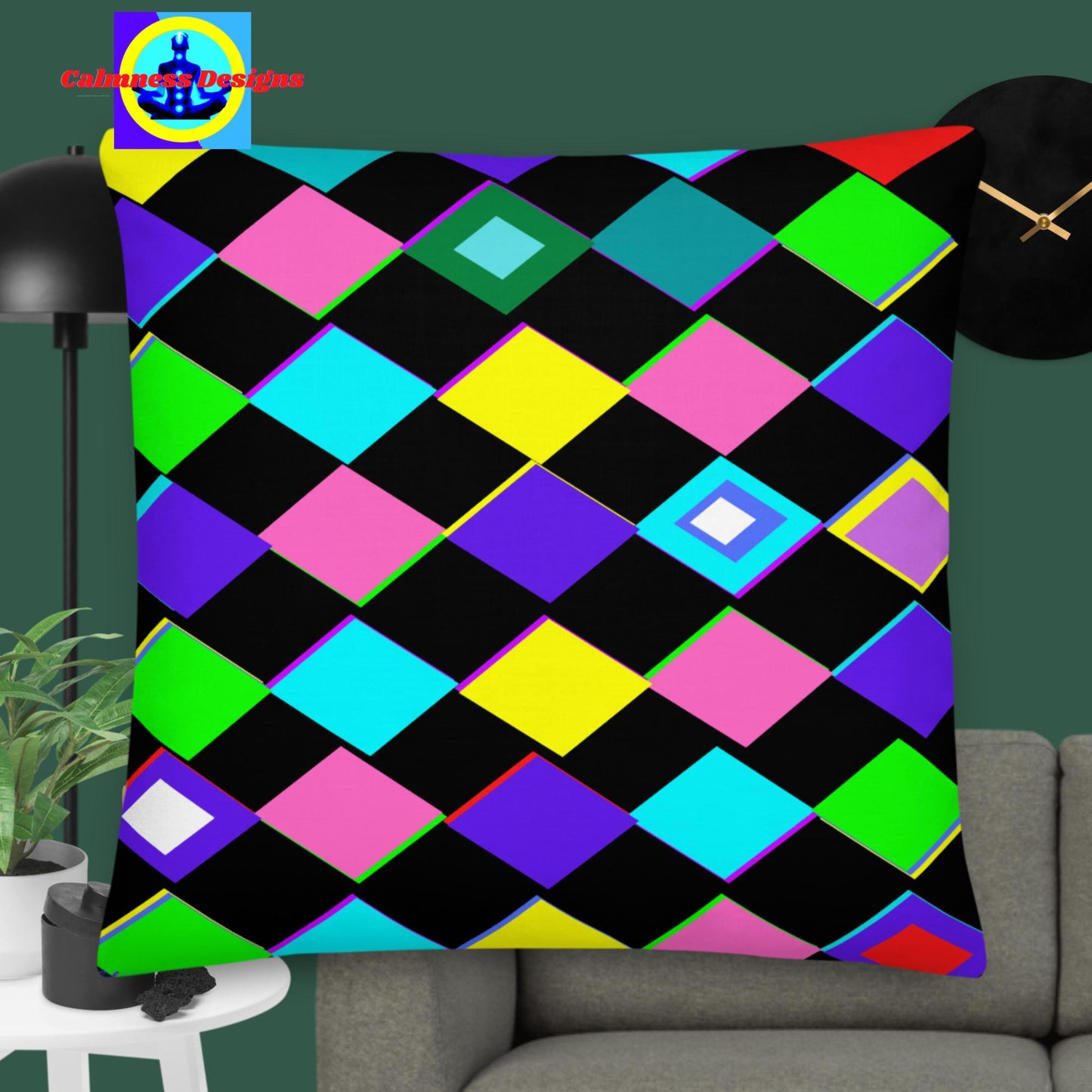 Calmness Designer Diamond Designs, Premium Pillow