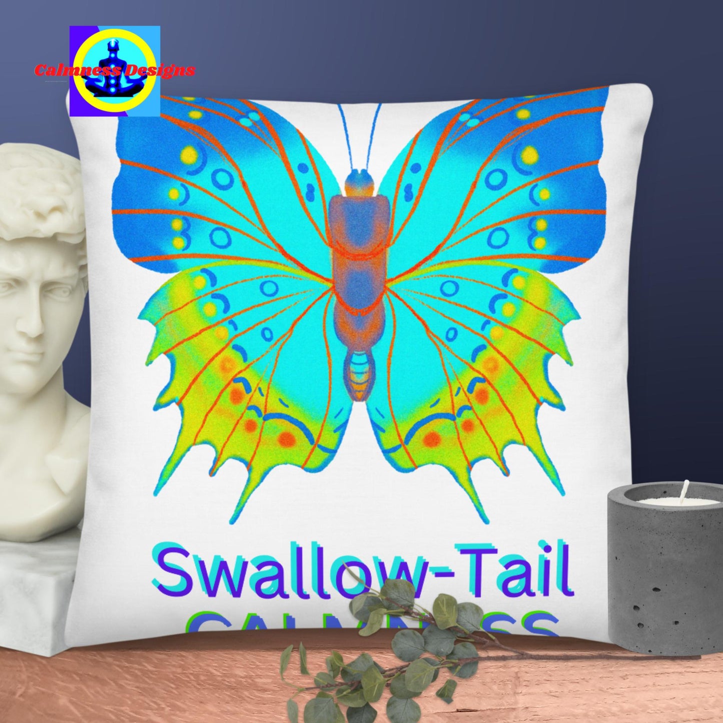 Swallow-Tail, CALMNESS Style, Premium Pillow
