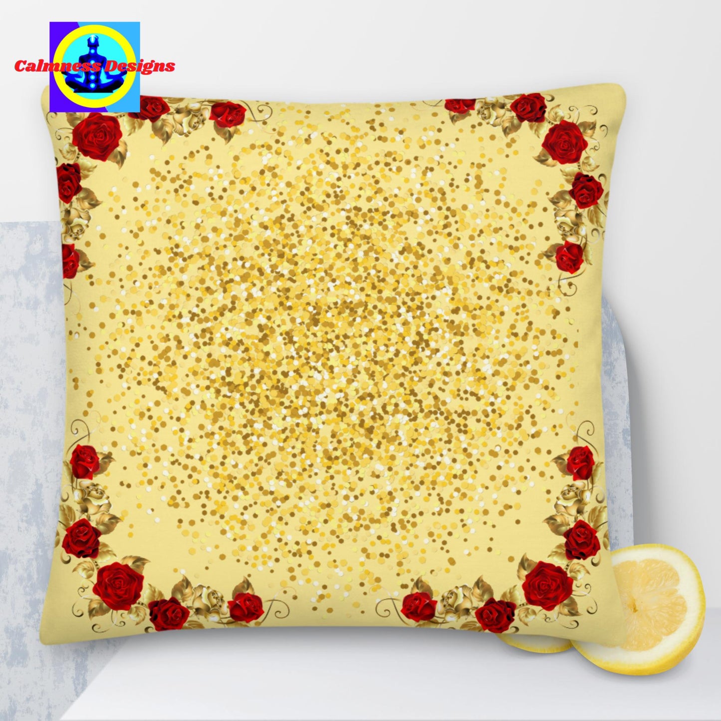 Gold-Dust, Red-Rose Gold, Premium Pillow