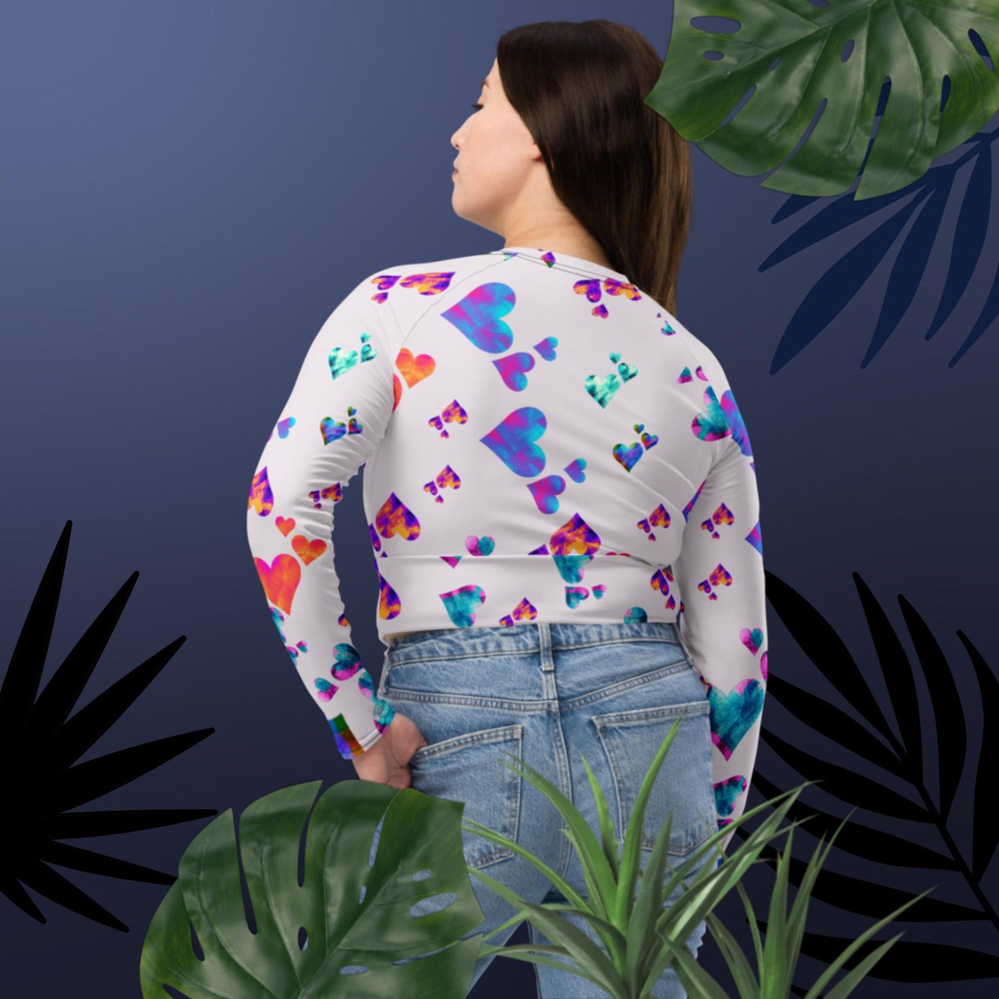 Static Hearts, Recycled long-sleeve crop top