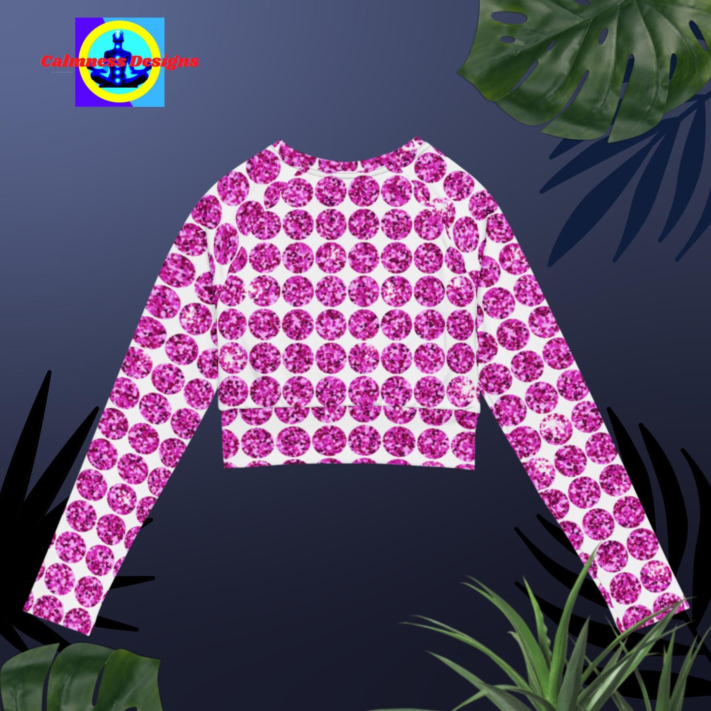 Oktoberfest Seamless Pattern, Recycled long-sleeve crop top