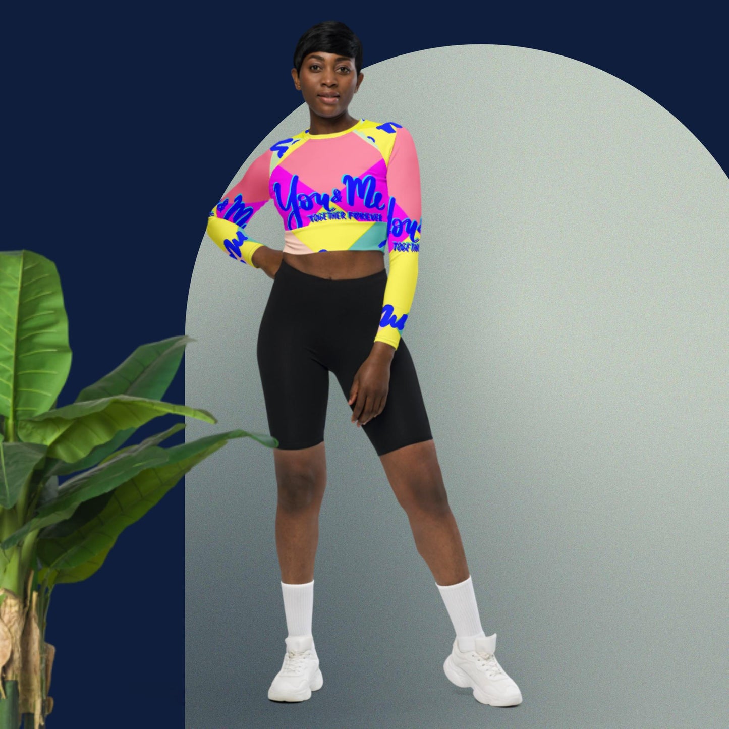 Our Moment, You & Me Forever, Recycled long-sleeve crop top
