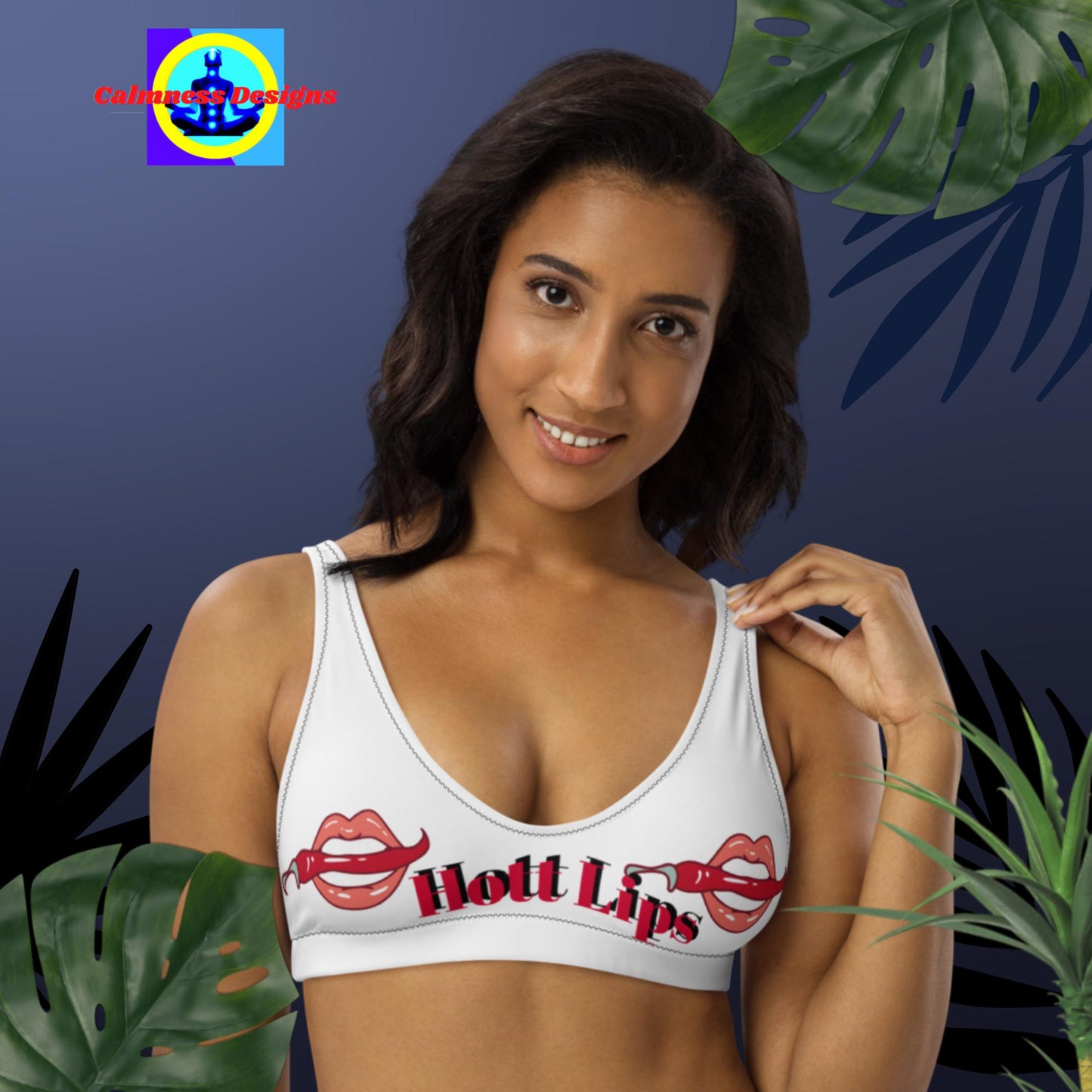 Hott Lips, Hot-Peppers, Recycled padded bikini top