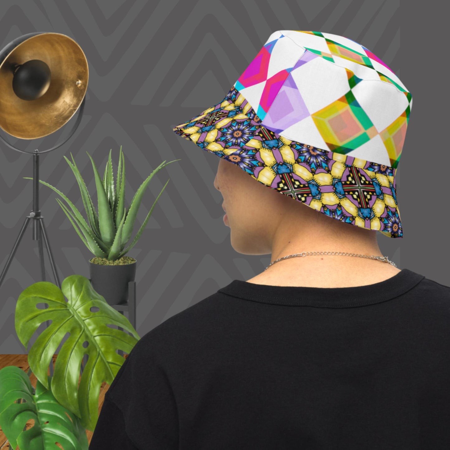 Kaleidoscope Geometric, Reversible bucket hat