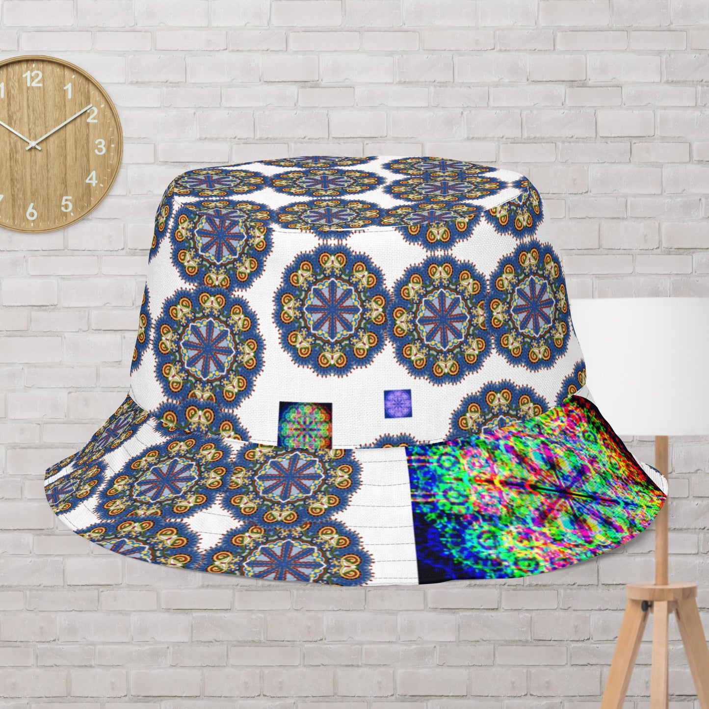 Flower of Life Pattern Illustration, Reversible bucket hat