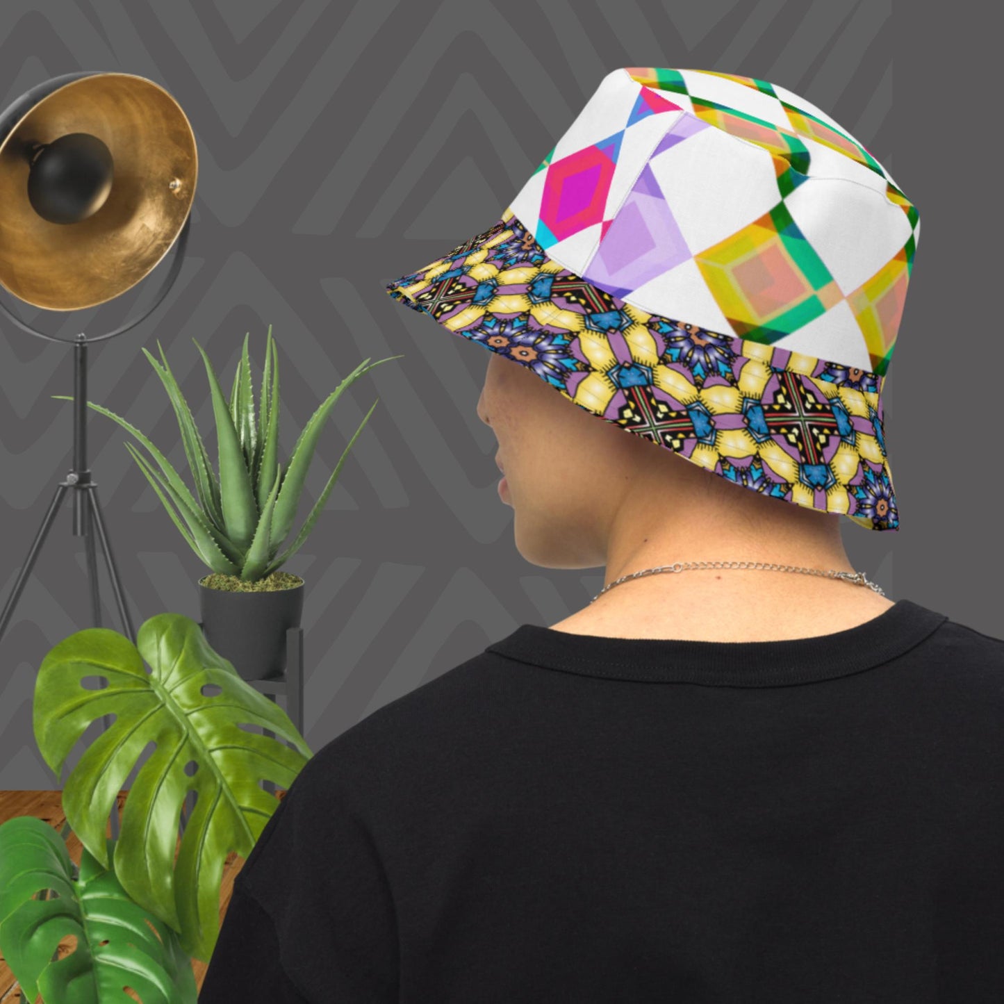 Kaleidoscope Geometric, Reversible bucket hat