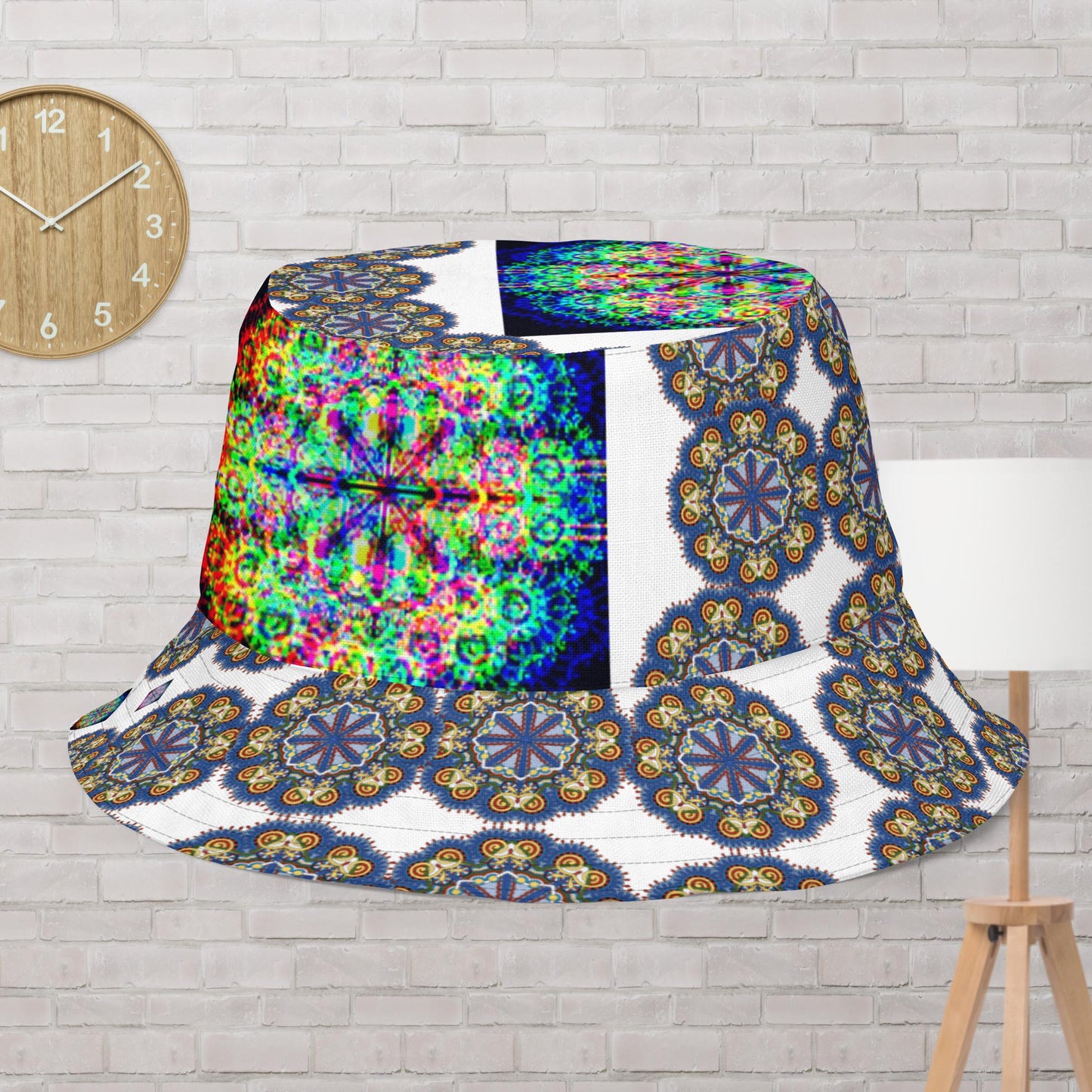 Flower of Life Pattern Illustration, Reversible bucket hat
