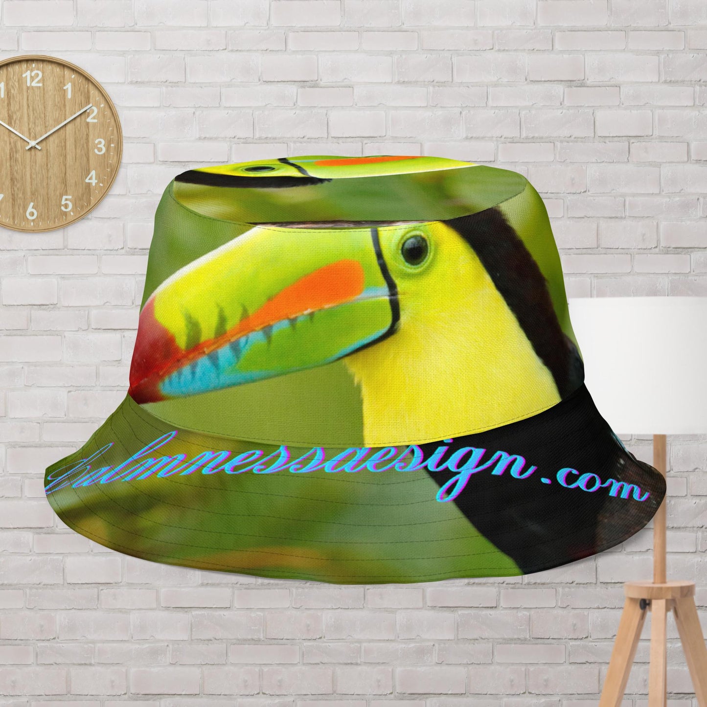Keel-Billed Toucan, Ramphastos Sulfuratus, Bird Nature, in Central America, Reversible bucket hat
