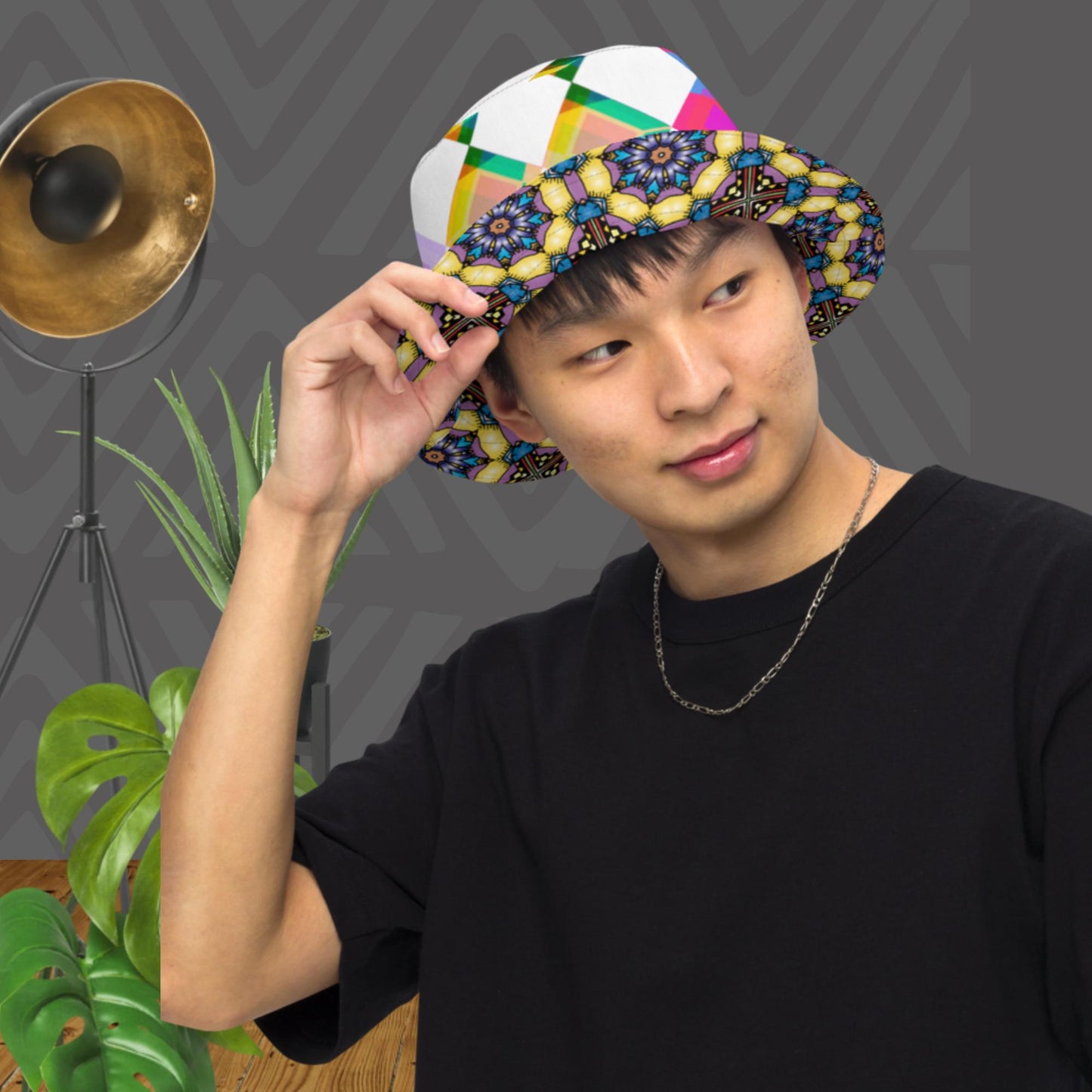 Kaleidoscope Geometric, Reversible bucket hat