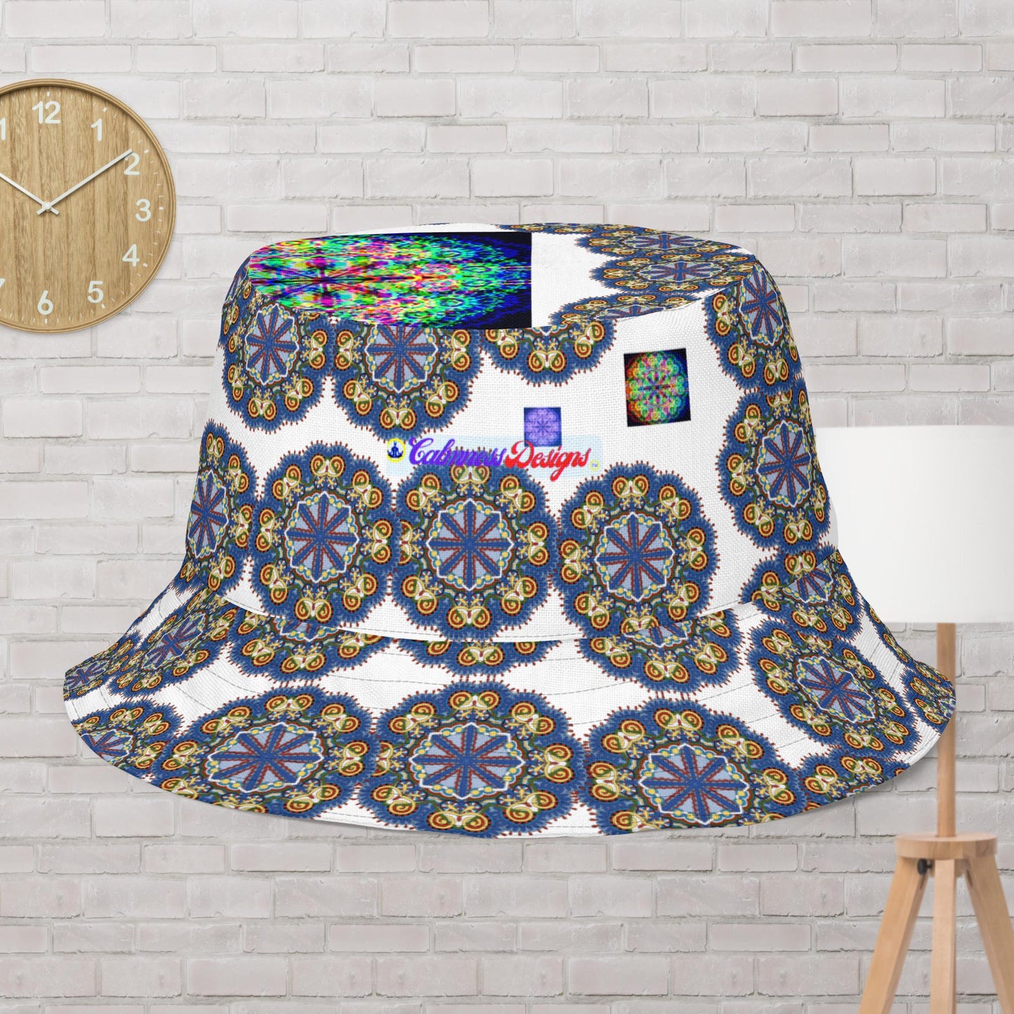 Flower of Life Pattern Illustration, Reversible bucket hat