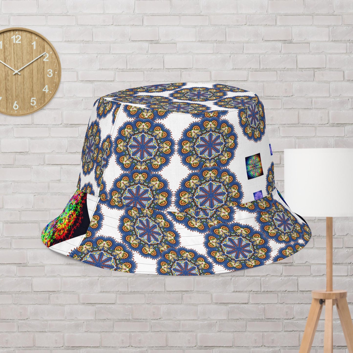Flower of Life Pattern Illustration, Reversible bucket hat