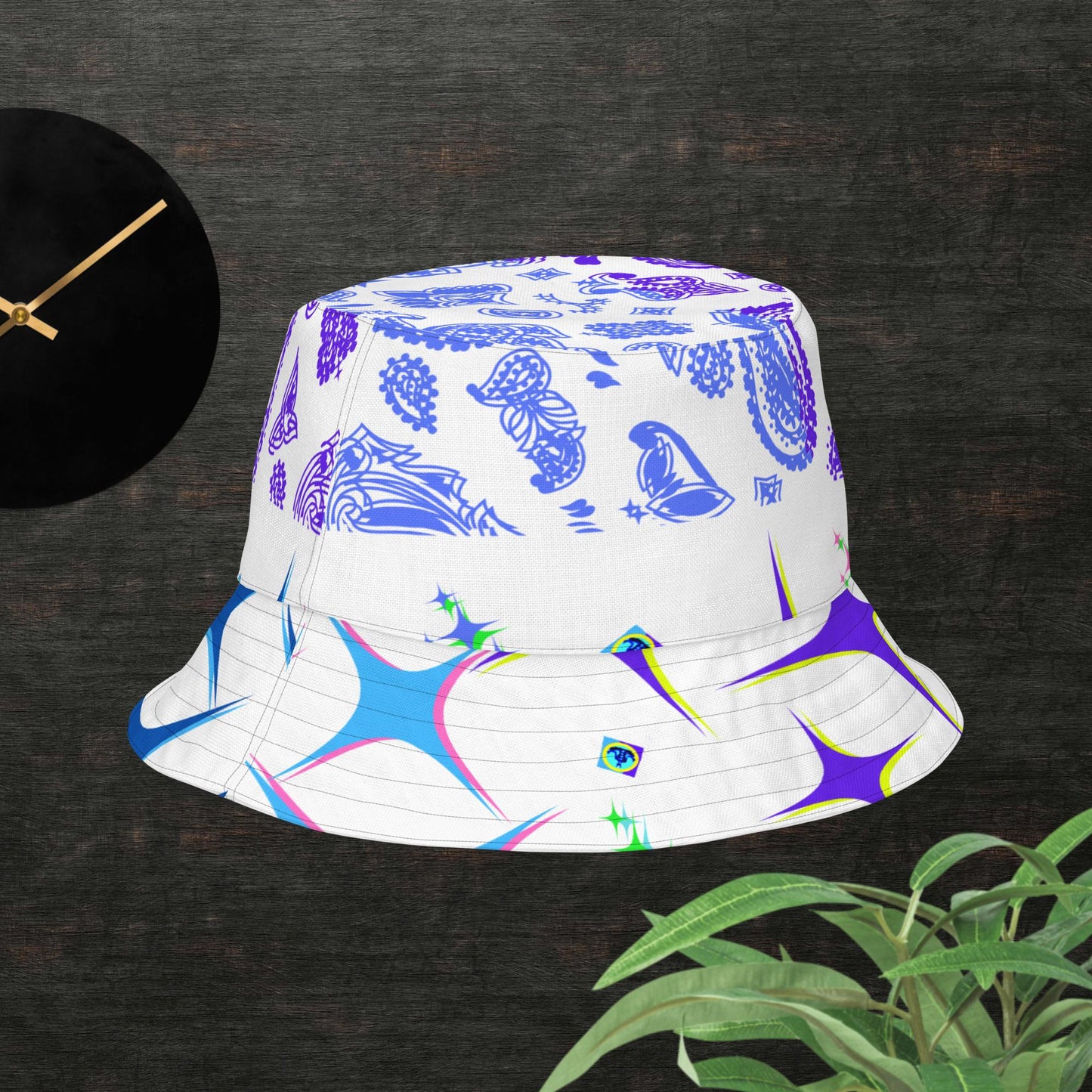 Sparkling Stars, Parsley, Bandana, Reversible bucket hat