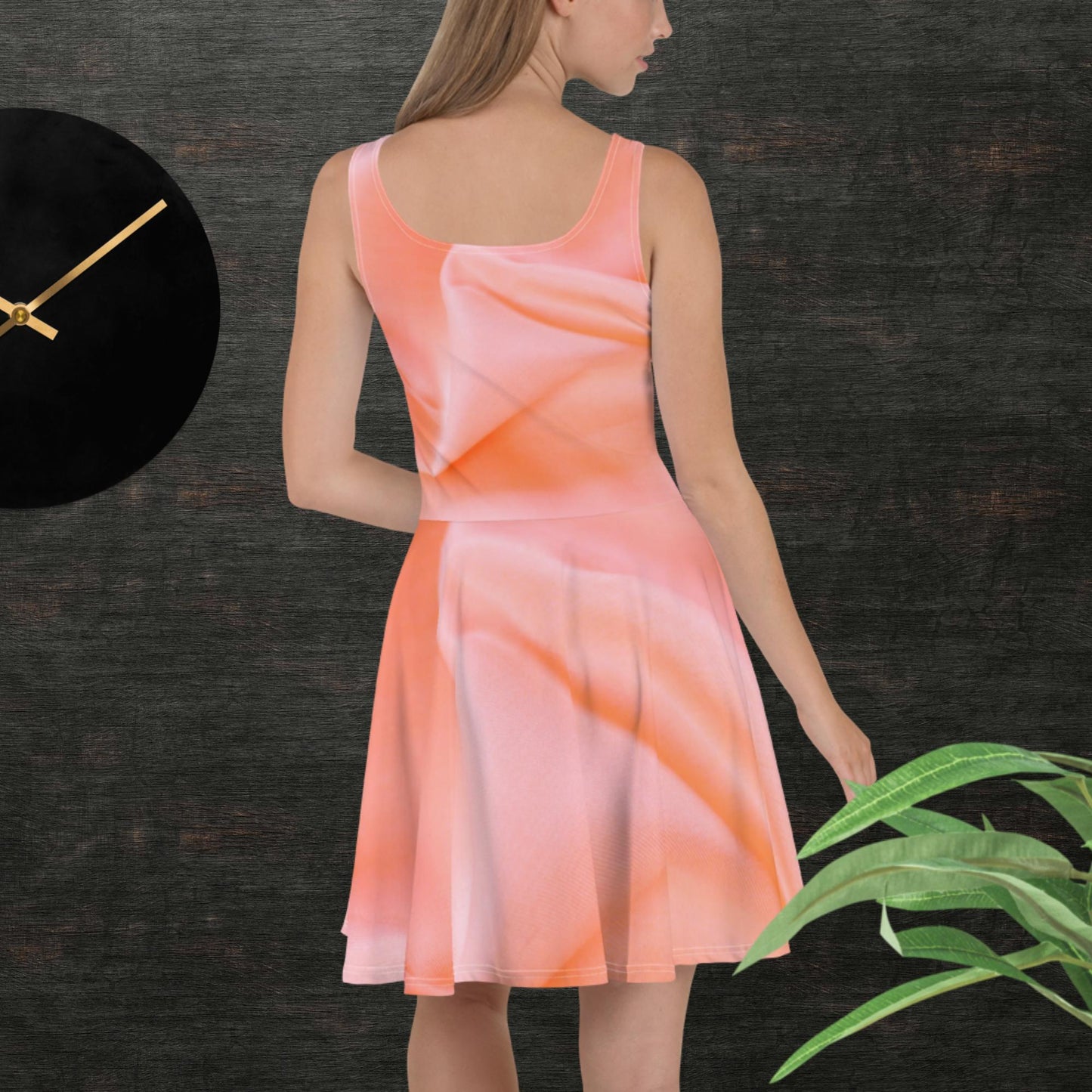Pinky Silky Fabric, Skater Dress
