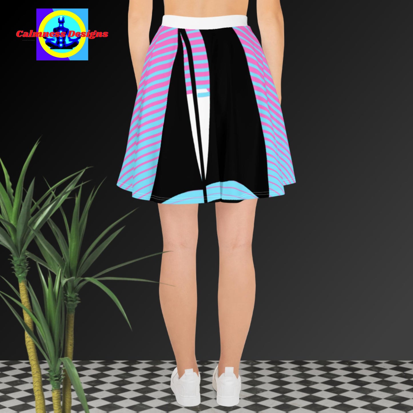 Sail-In, Sun-Set, Sail-Boat, Skater Skirt