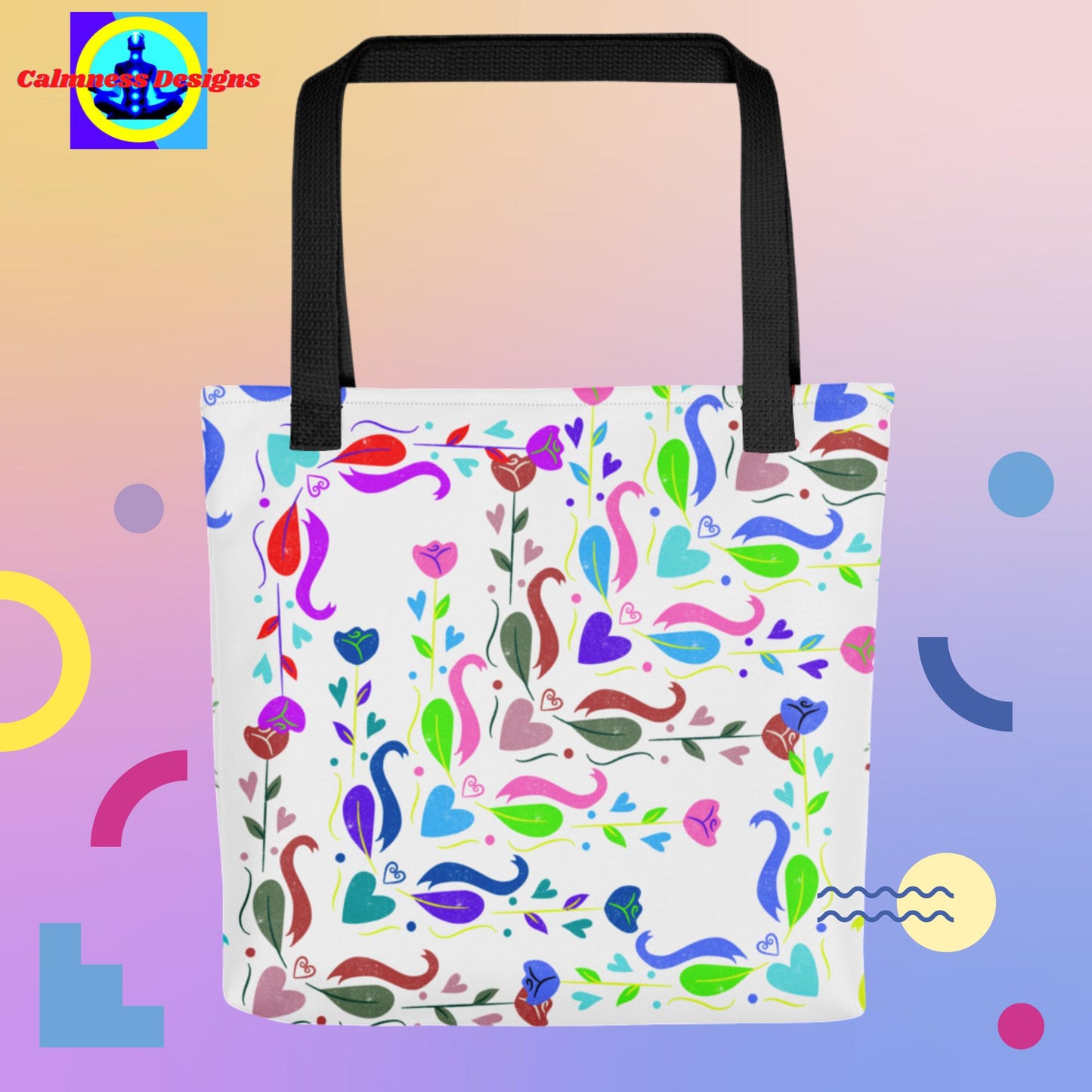 Floral Valentines Flowers, Tote bag