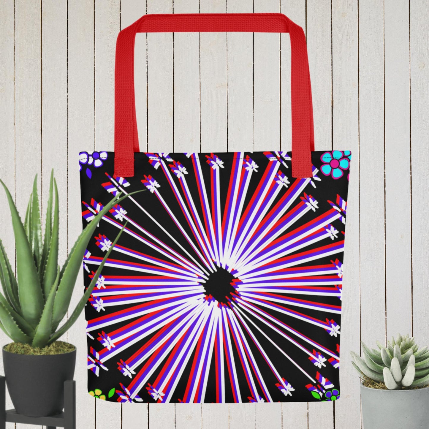Colors, Floral, Flowers tote bag