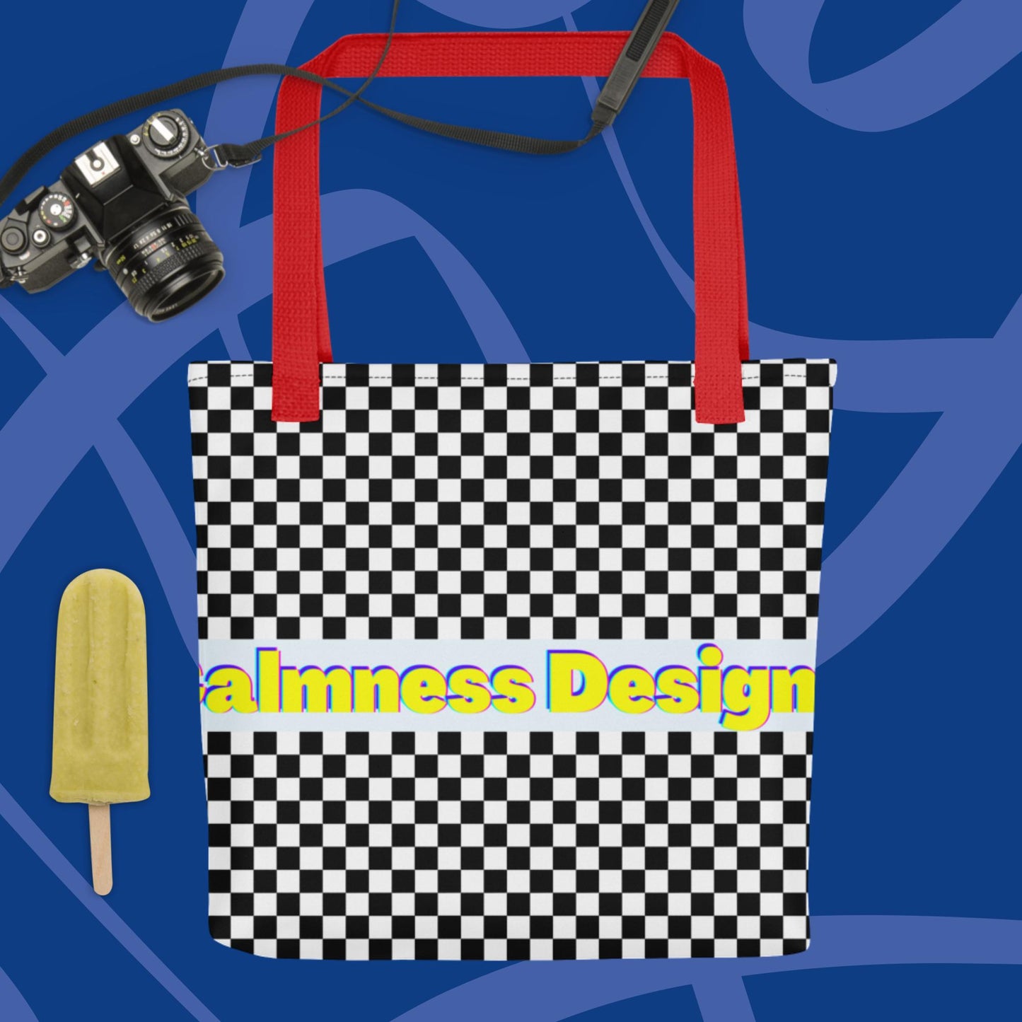 Checkered Calmness Designs, Tote bag