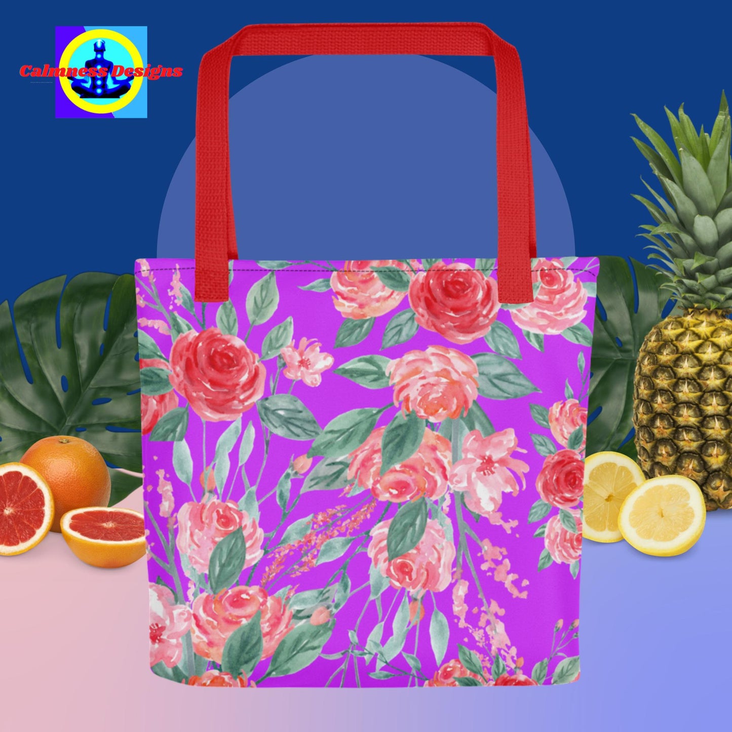 Valentines Water-Color Flowers, Tote bag
