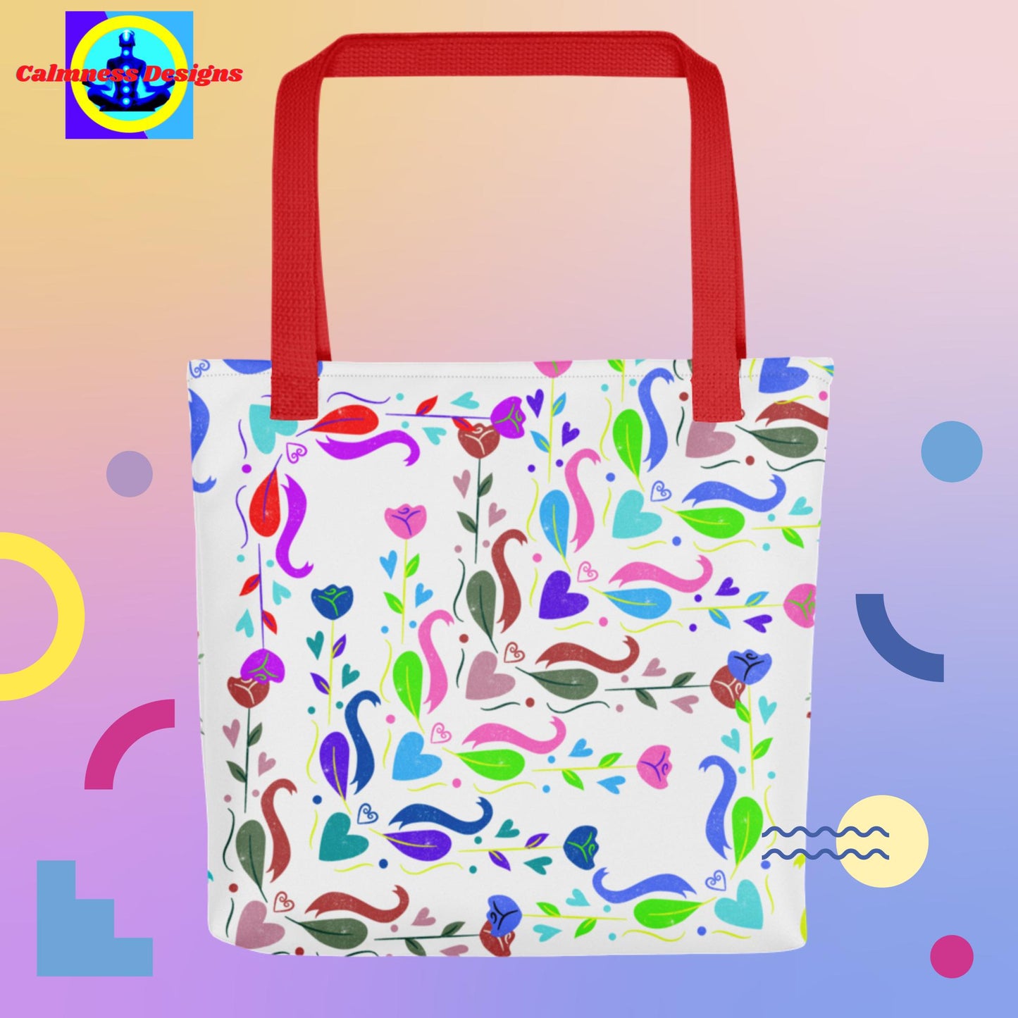 Floral Valentines Flowers, Tote bag