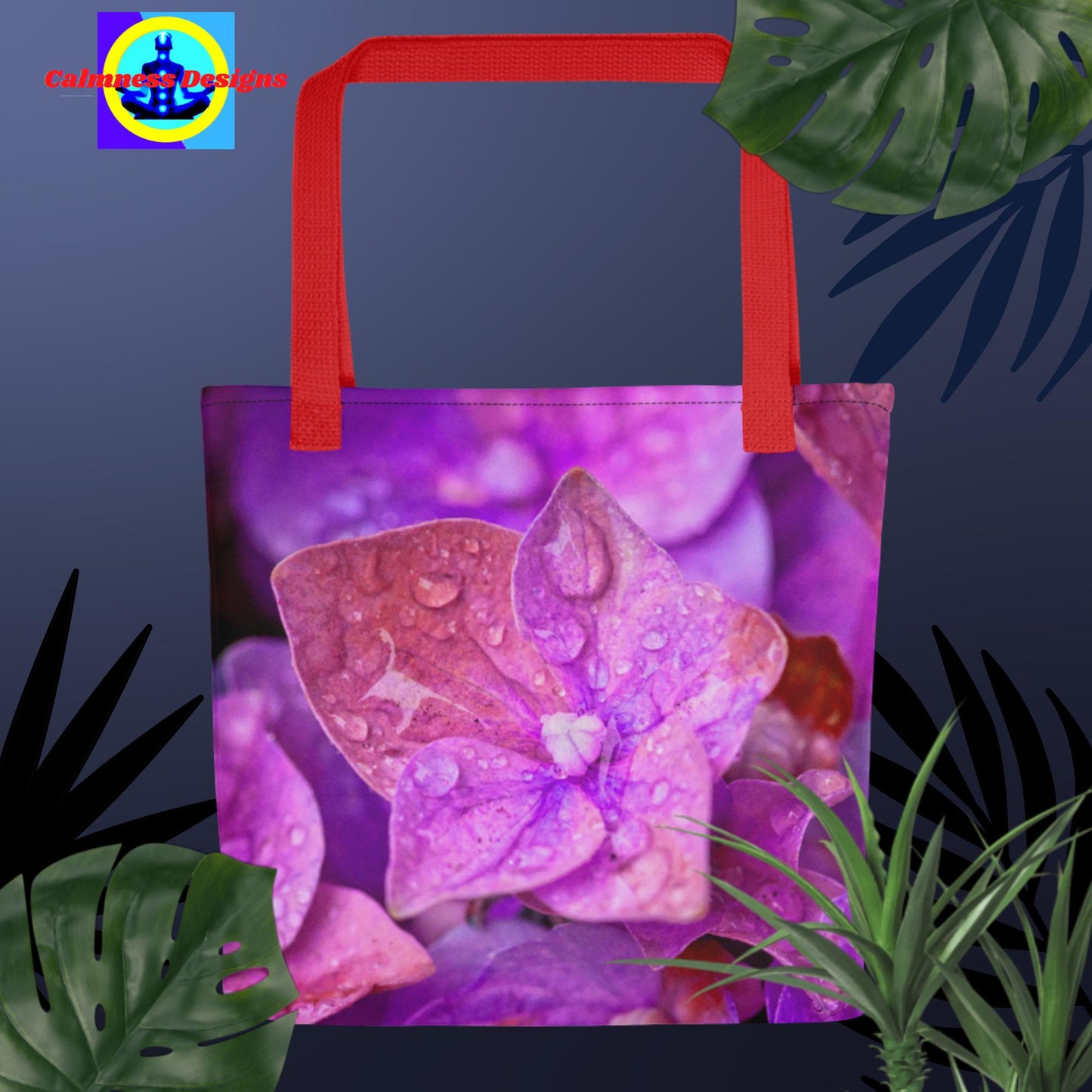 Wet Hydrangea Flowers, Tote bag