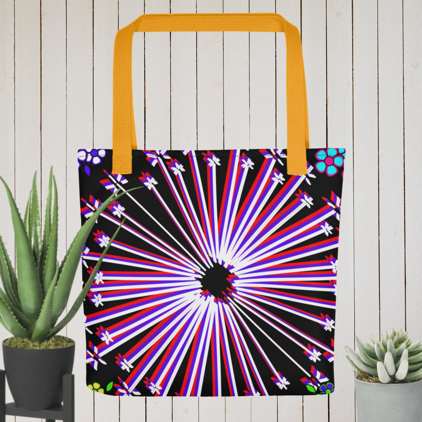 Colors, Floral, Flowers tote bag