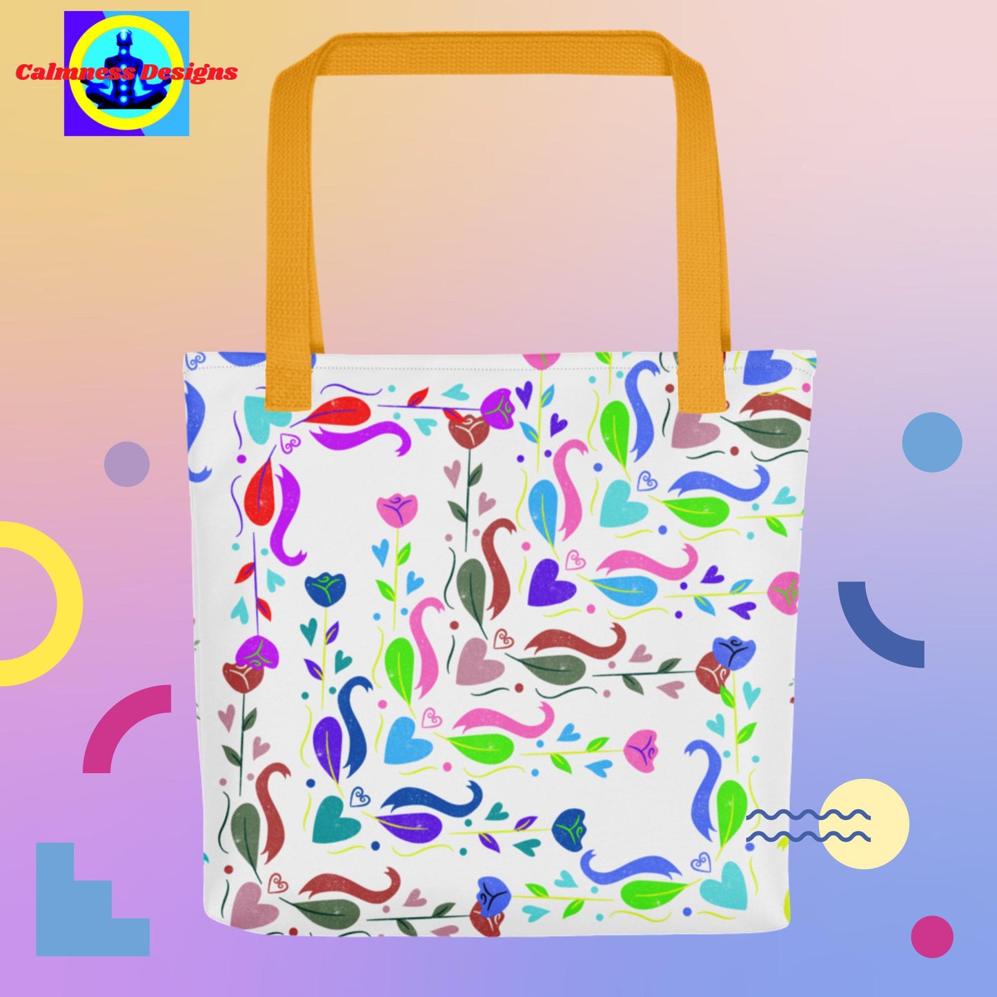 Floral Valentines Flowers, Tote bag