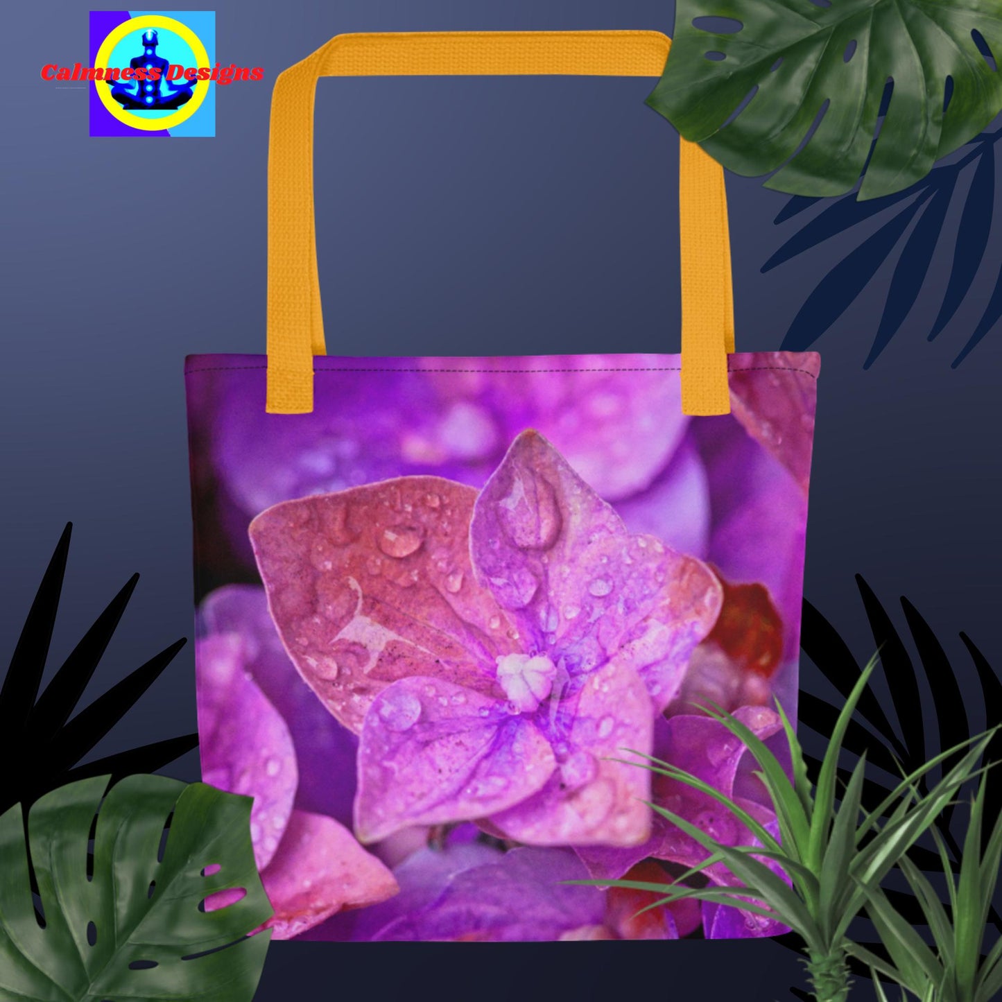 Wet Hydrangea Flowers, Tote bag