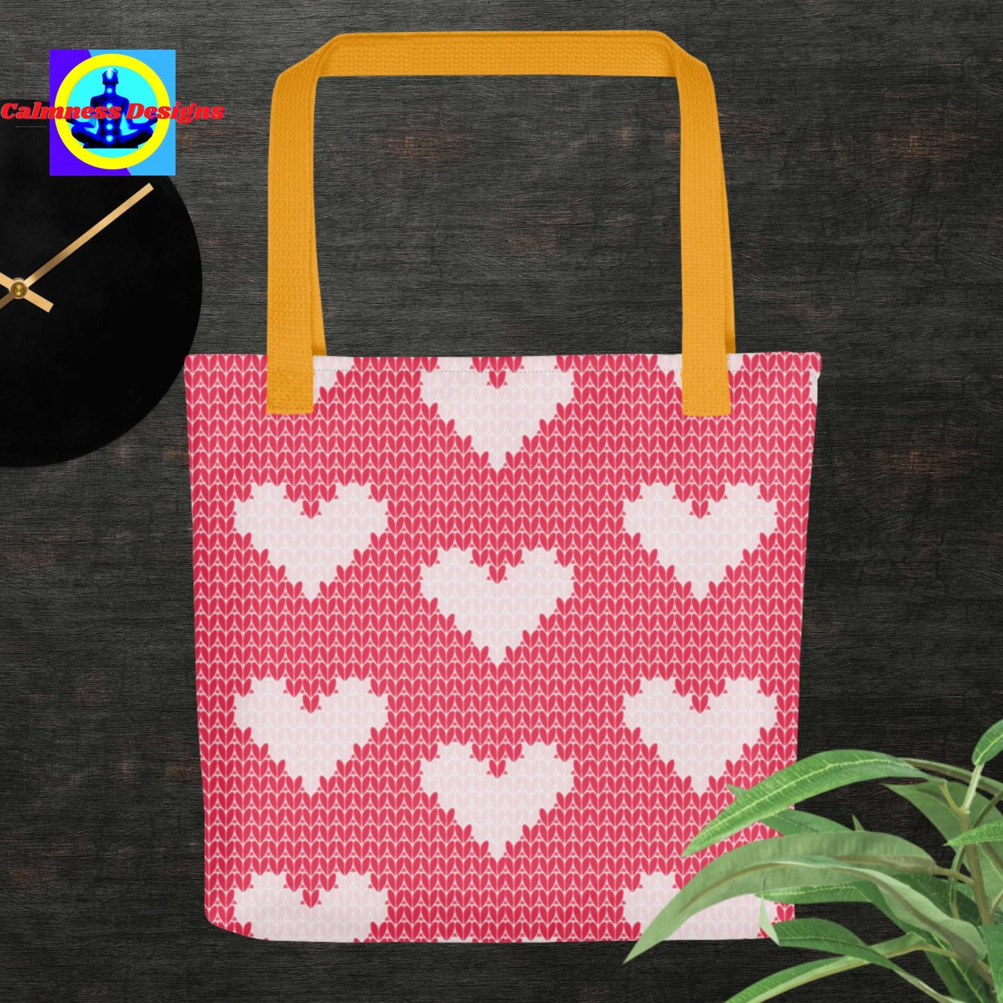 Knitted Hearts, Tote bag