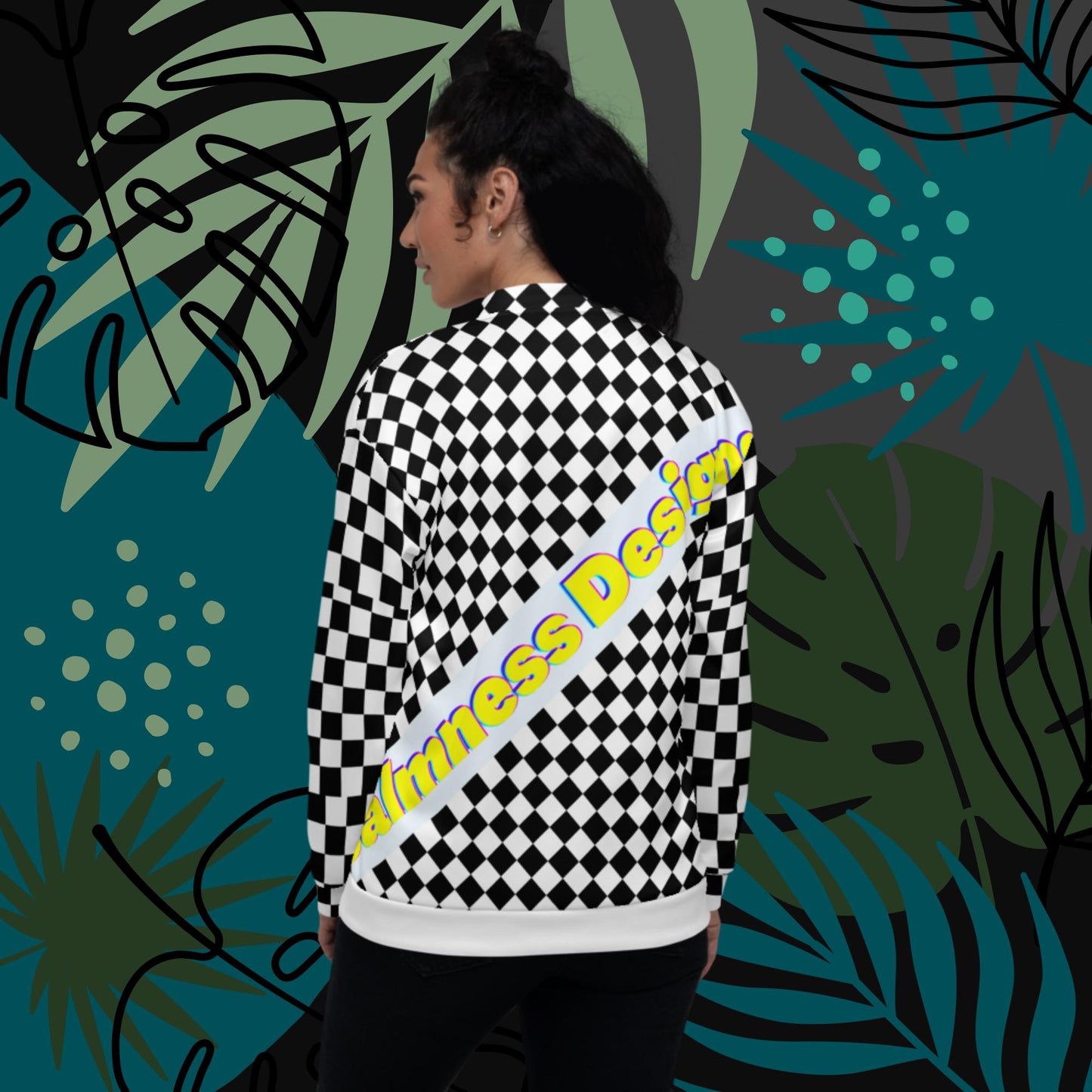 Checkered, Unisex Bomber Jacket