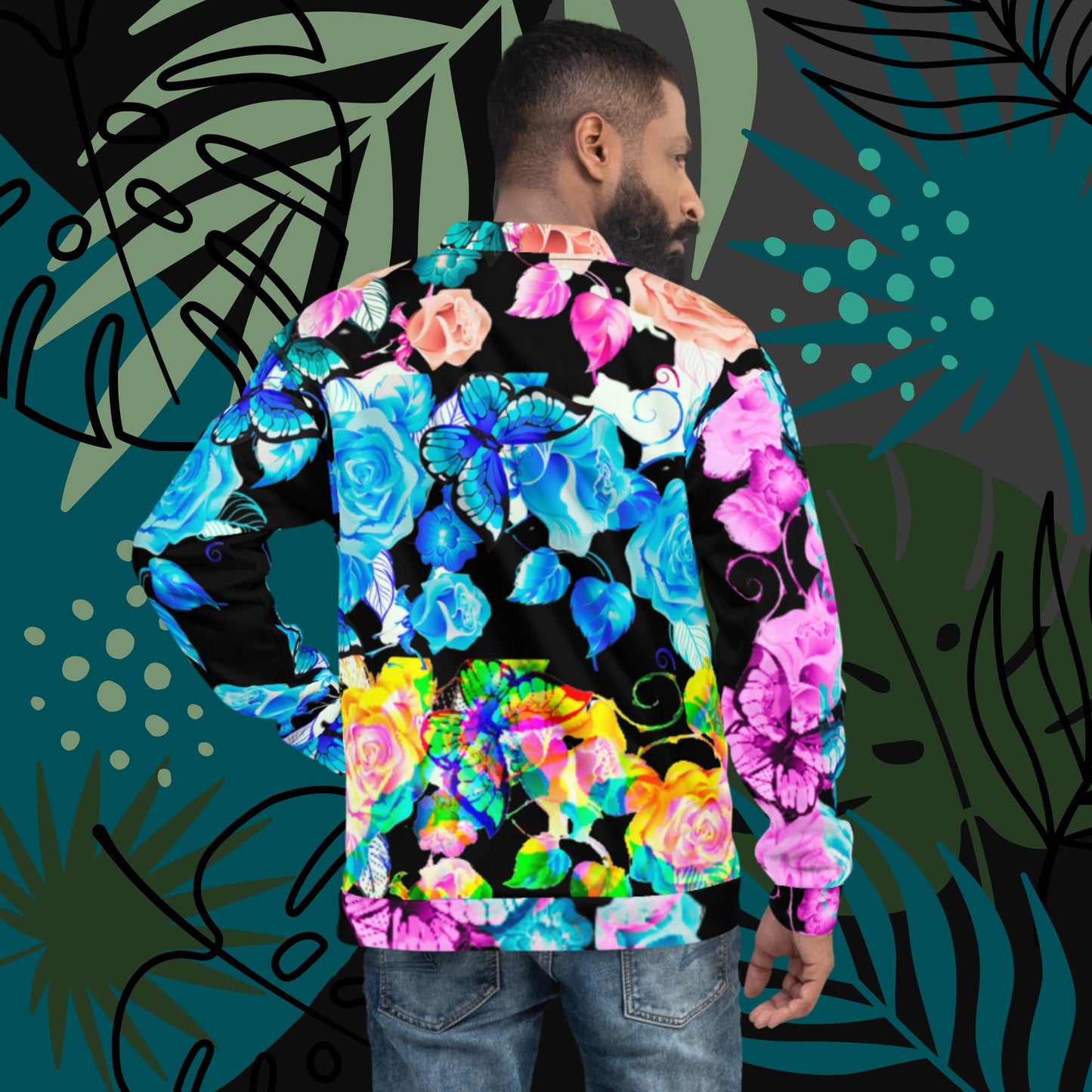 Bunches Of Roses, Unisex Bomber Jacket