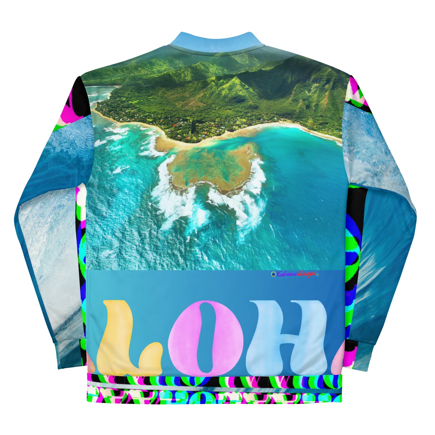 Aloha, Calmness Designs, Unisex Bomber Jacket