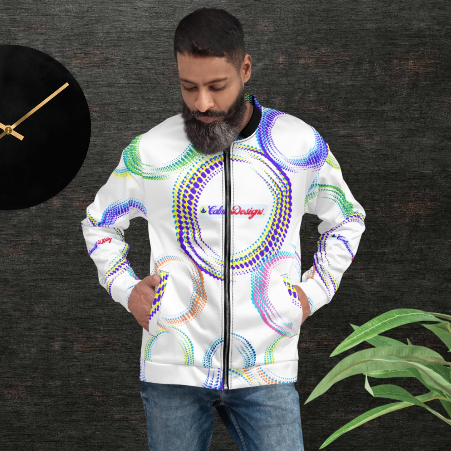 Rings Of The Universe , Unisex Bomber Jacket