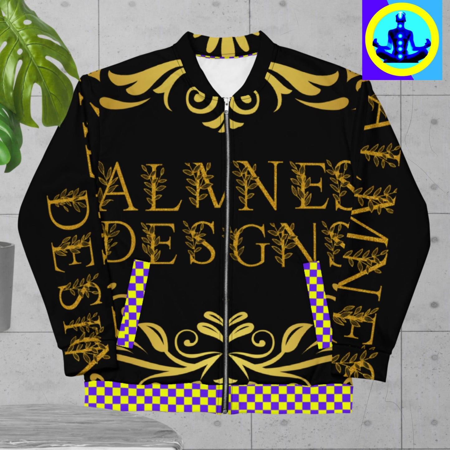 Calmness Designs Ornament Line, Unisex Bomber Jacket