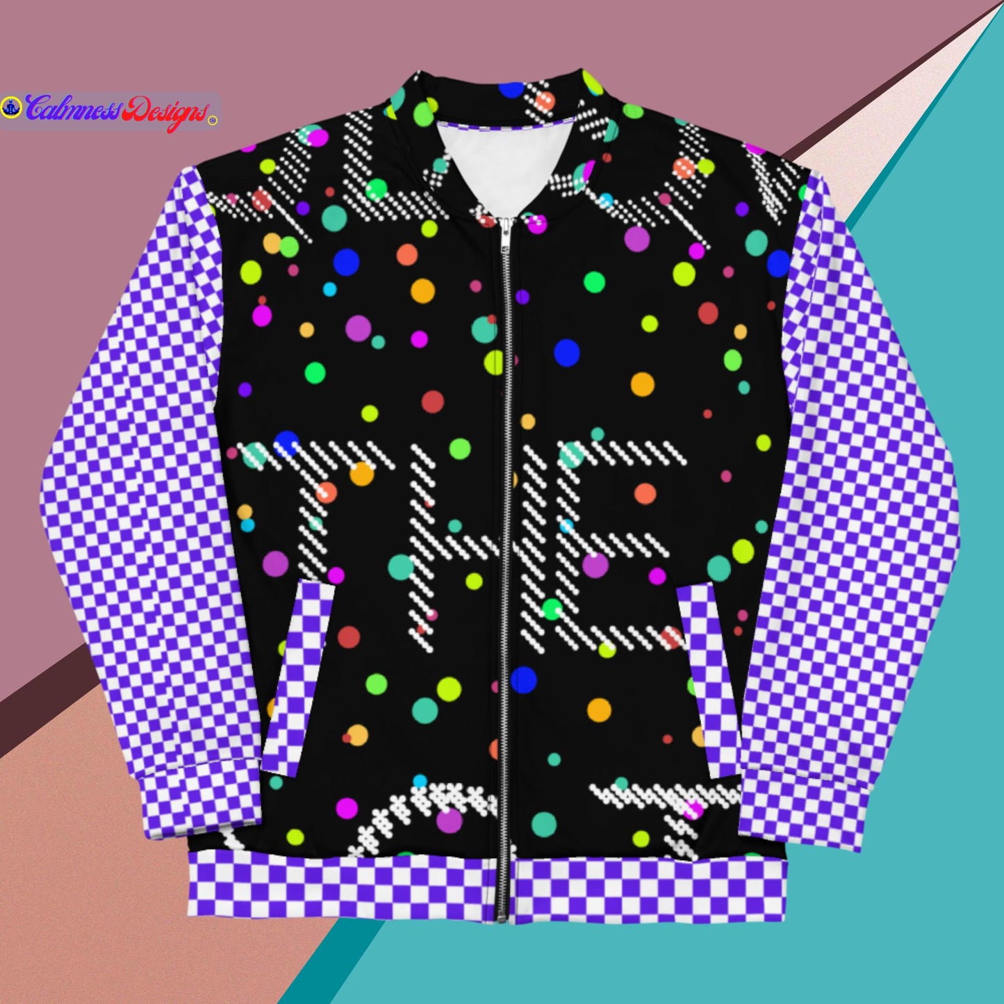 FOLLOW THE DOTS, Unisex Bomber Jacket