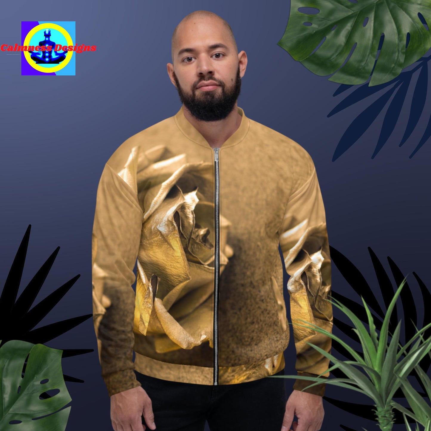Rose Gold Roses, Unisex Bomber Jacket